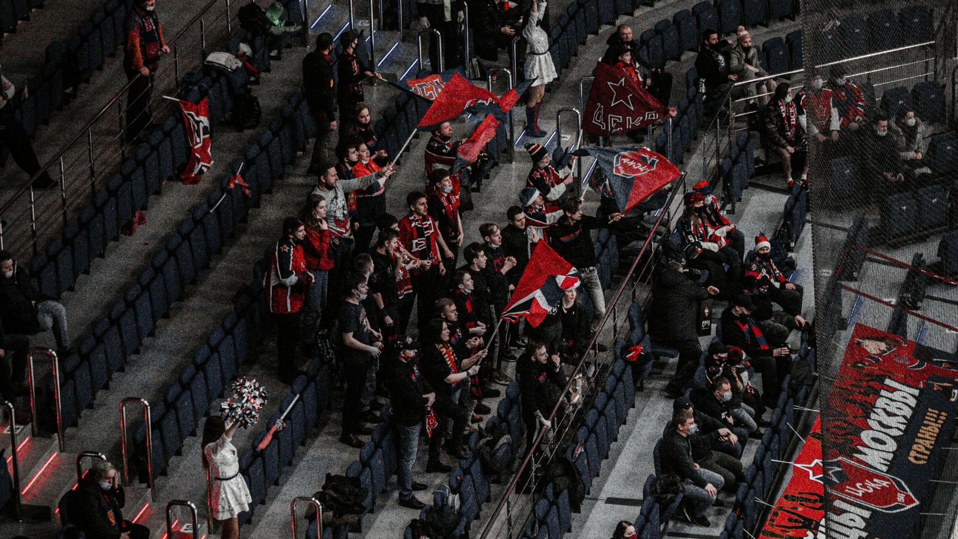 people in ice hockey stadium