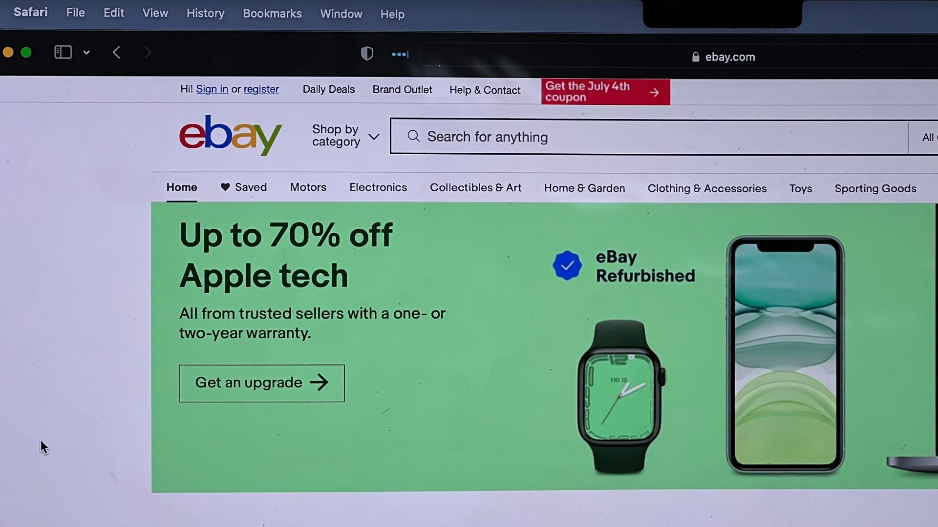 a screen with a message on it