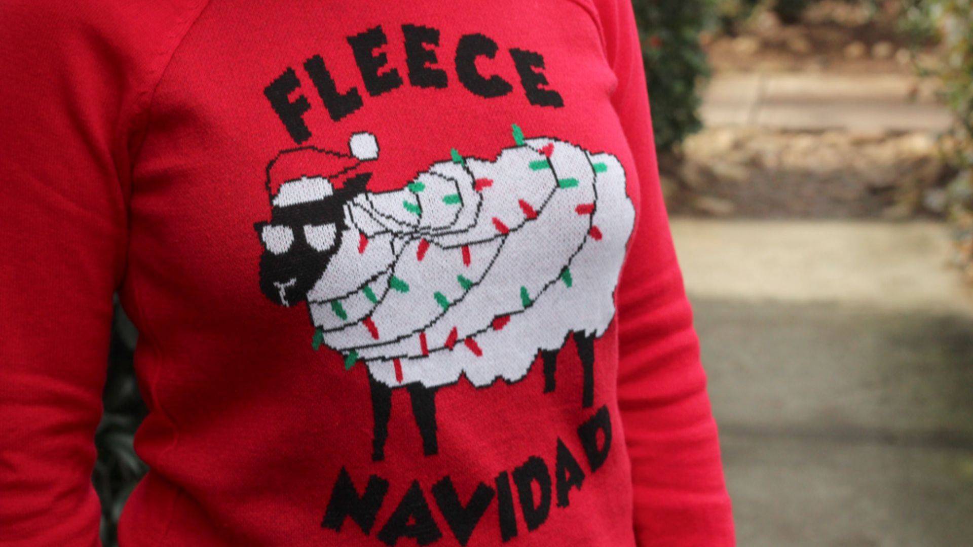 File:Red Lol Vintage Fleece Navidad Christmas Sheep Sweater (23392504290).jpg