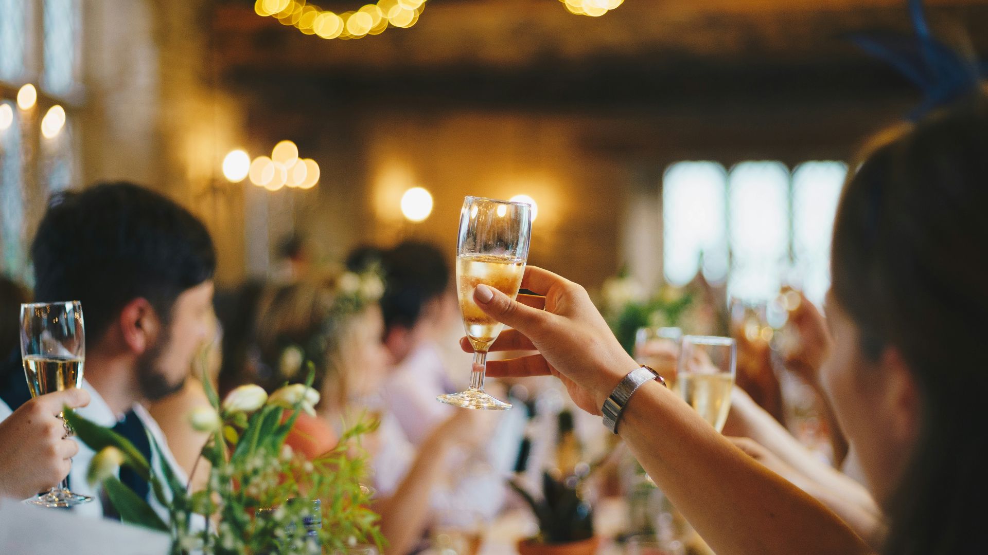 people raising wine glass in selective focus photography