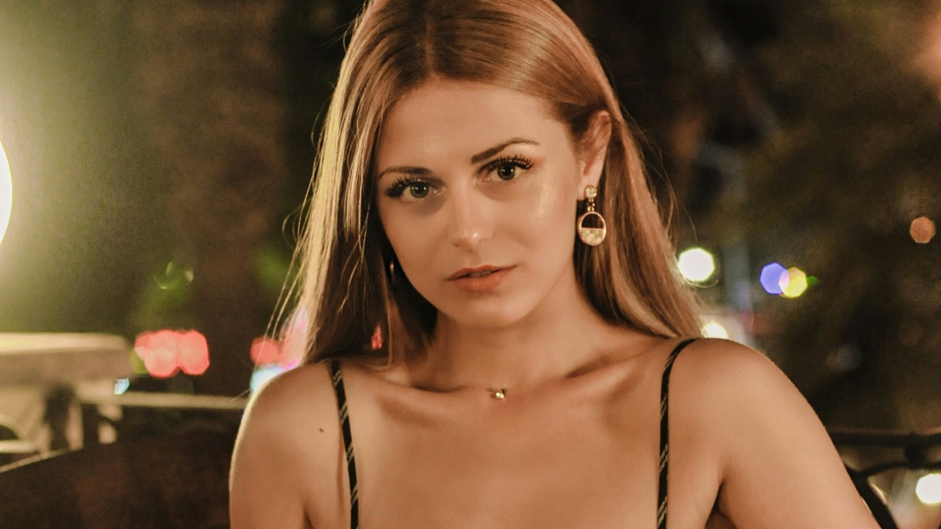 women's black spaghetti strap top