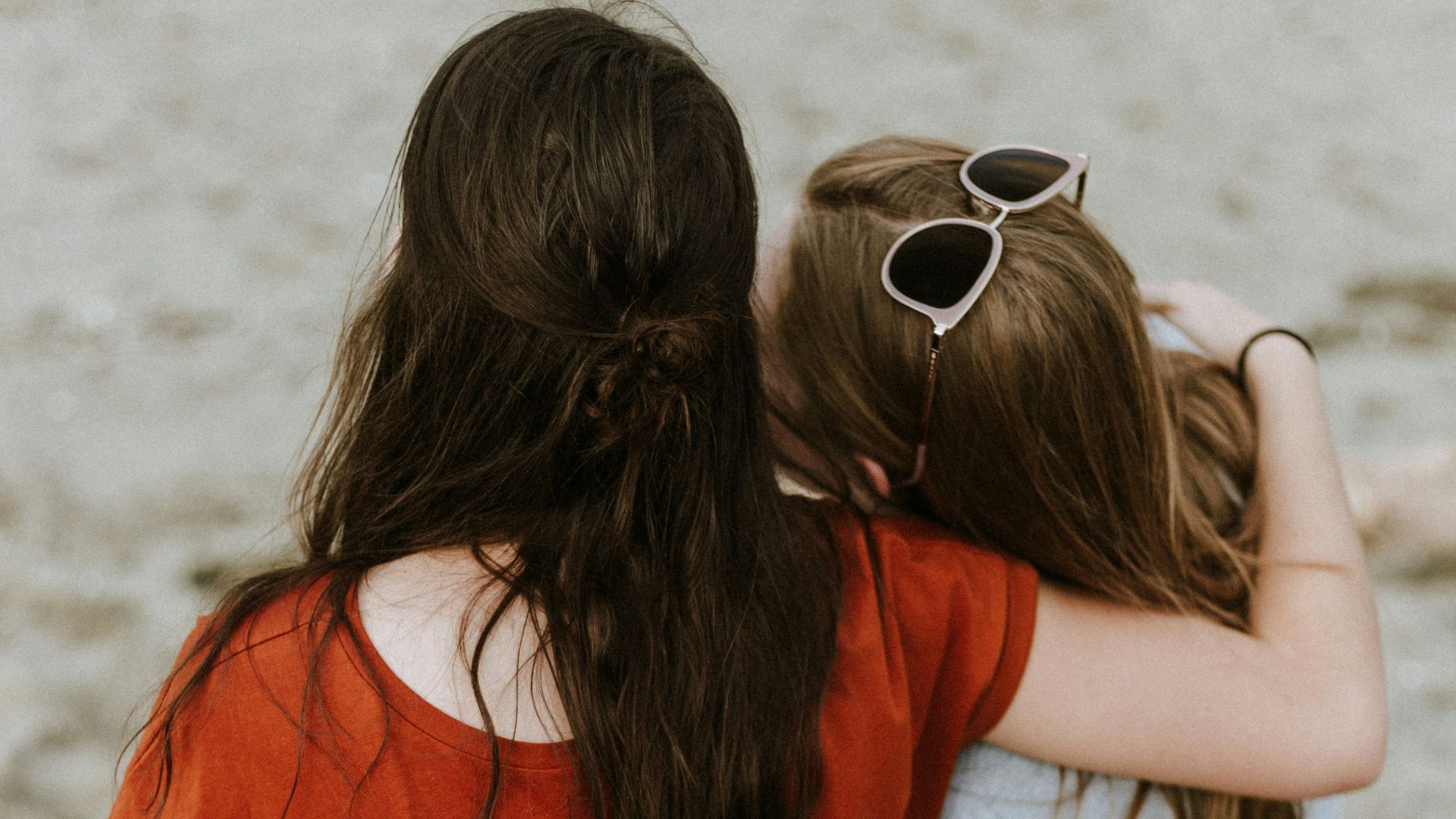 women's red scoop-neck top