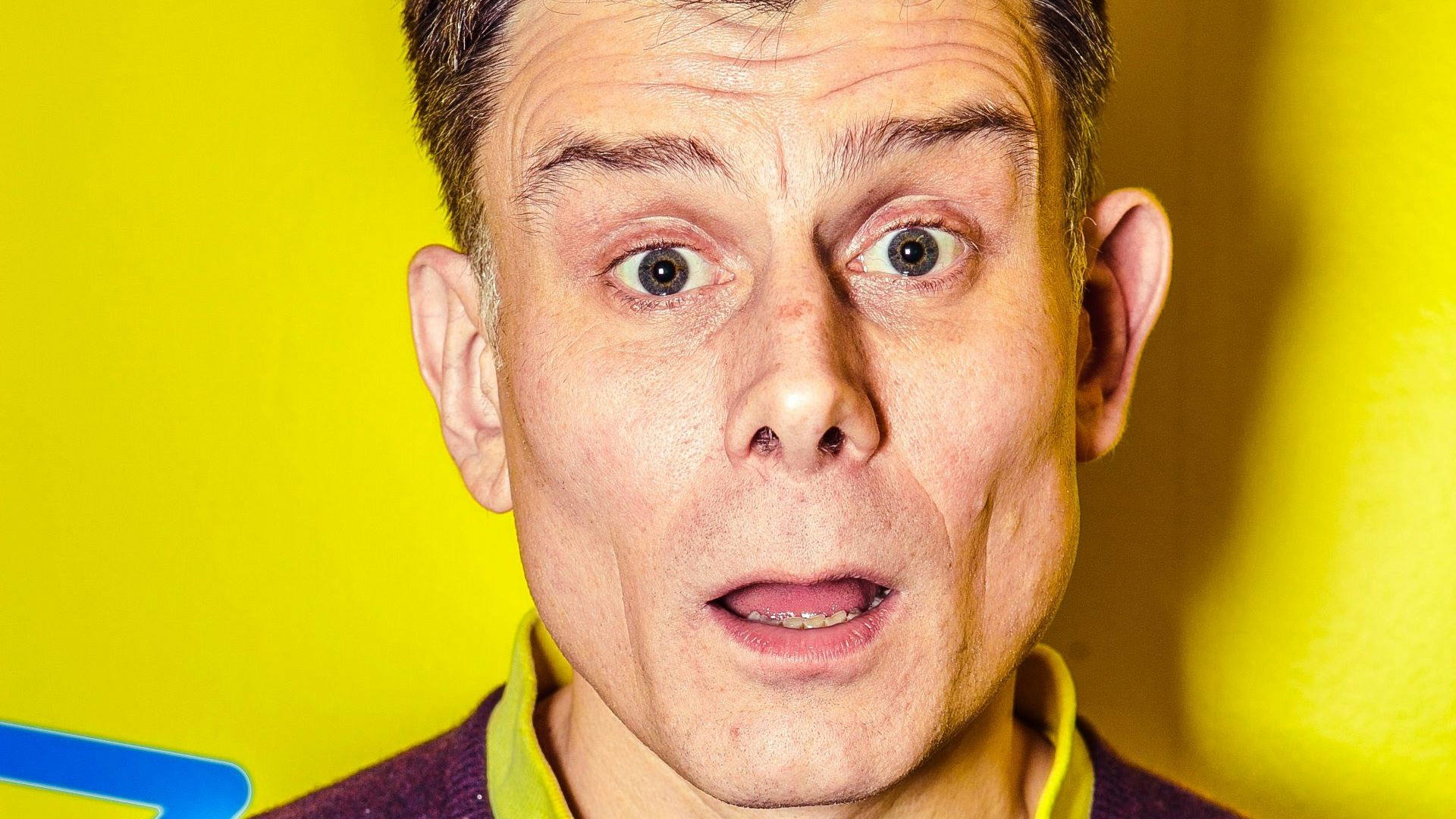 man with surprise expression