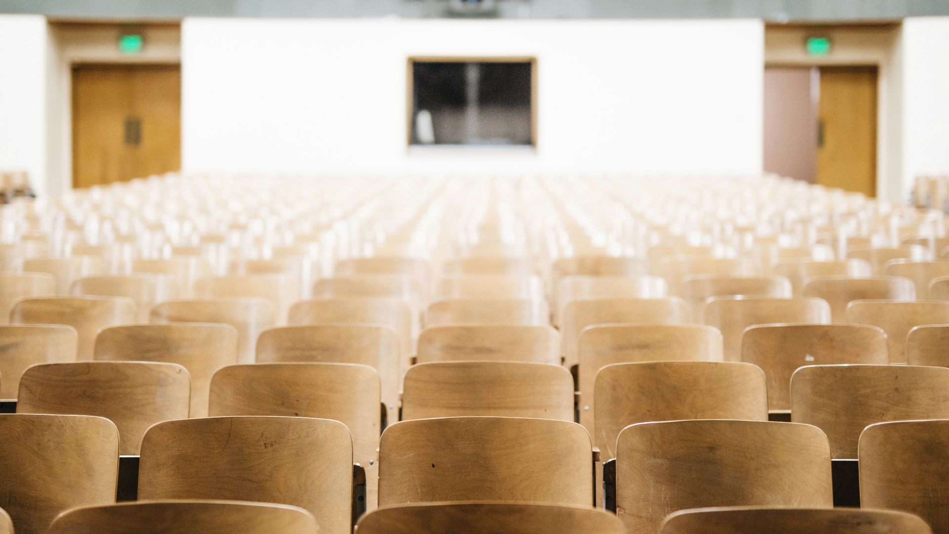 empty chairs in theater