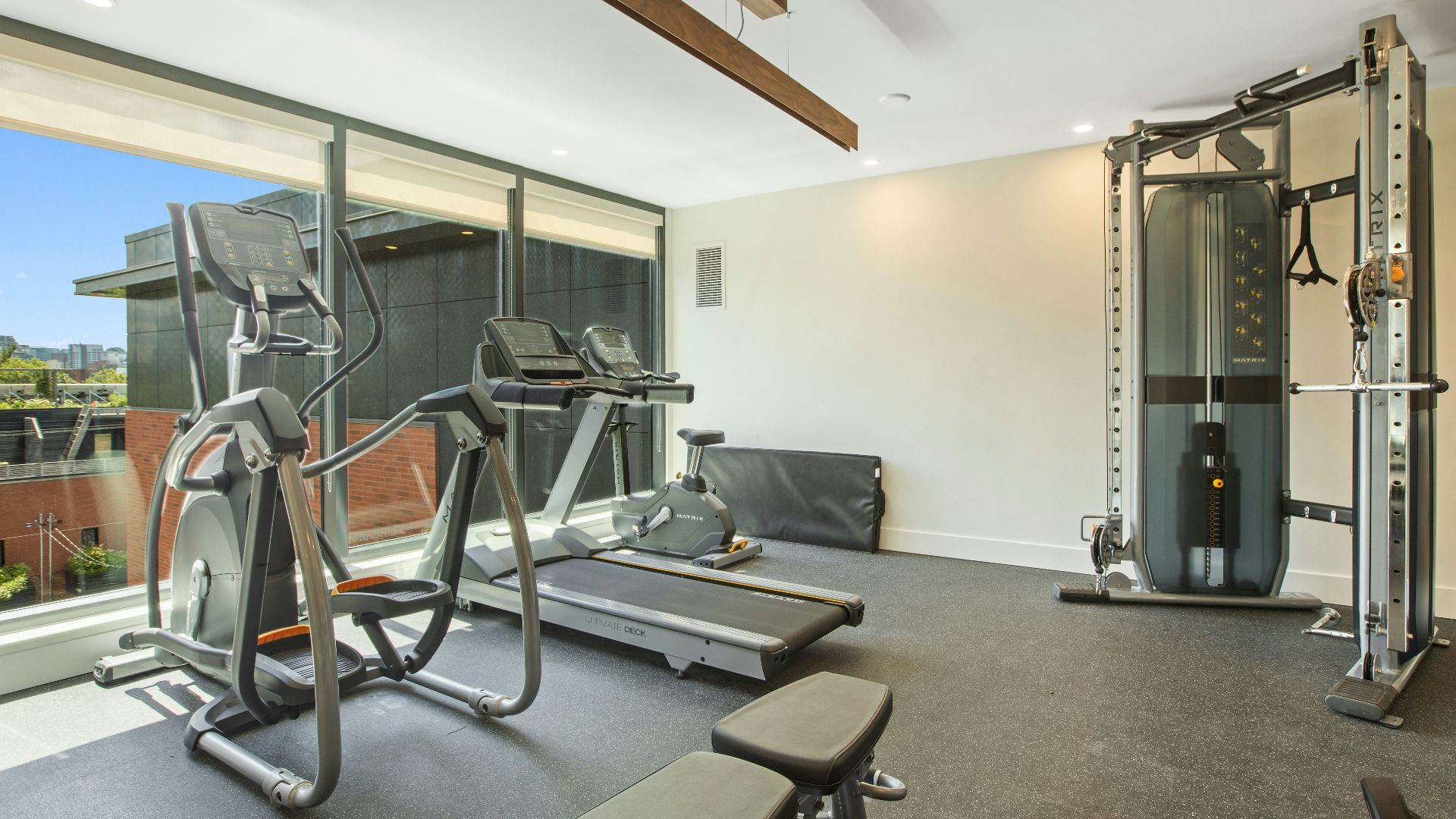 black and gray exercise equipment