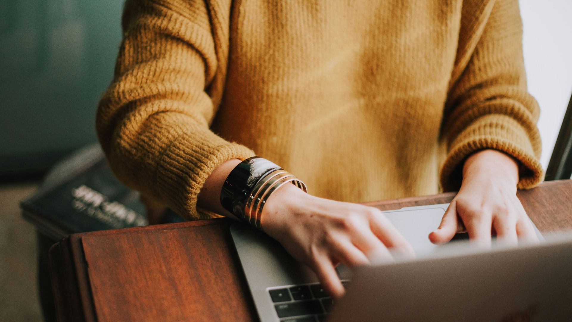 person using laptop computer