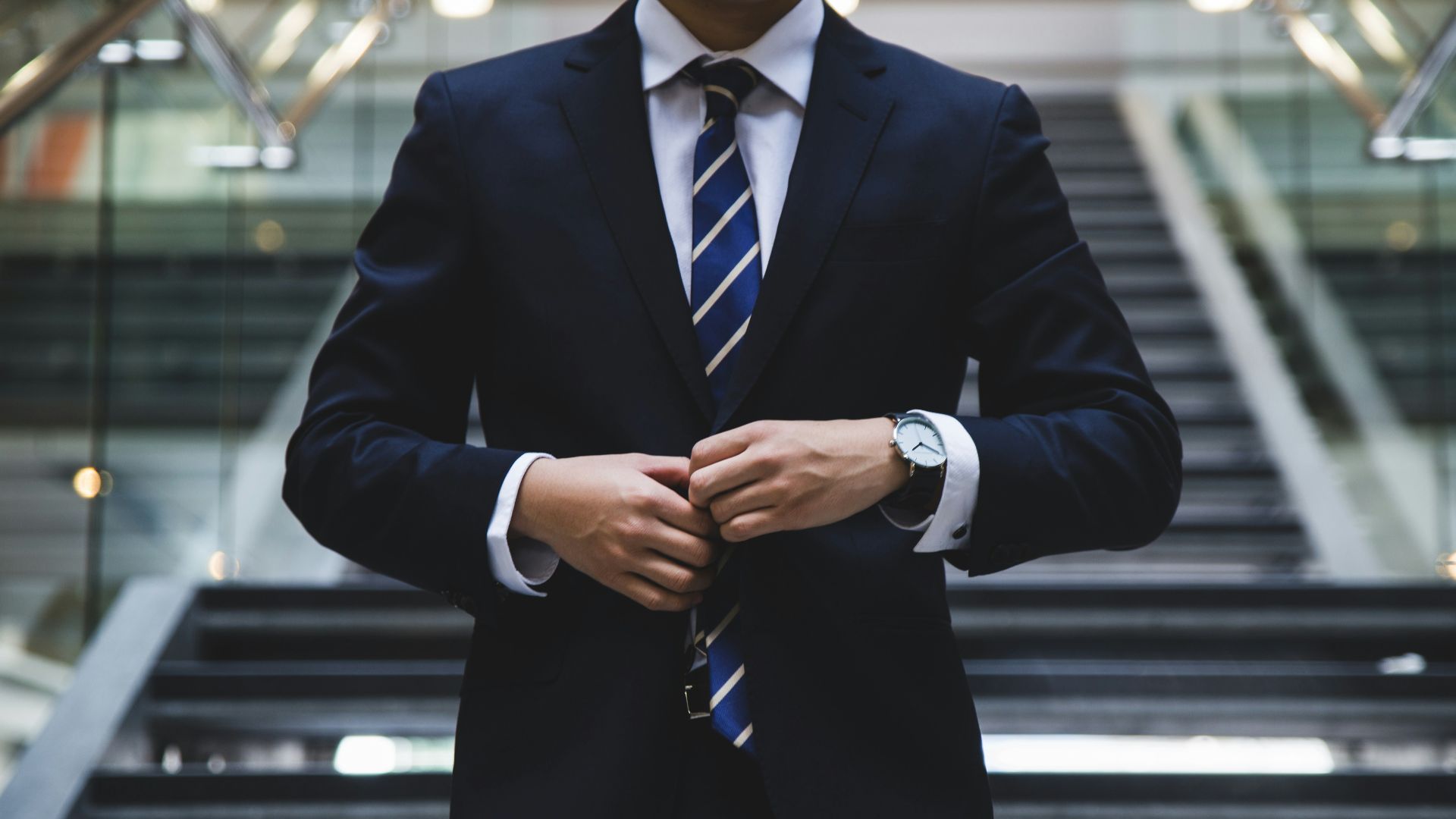 person standing near the stairs