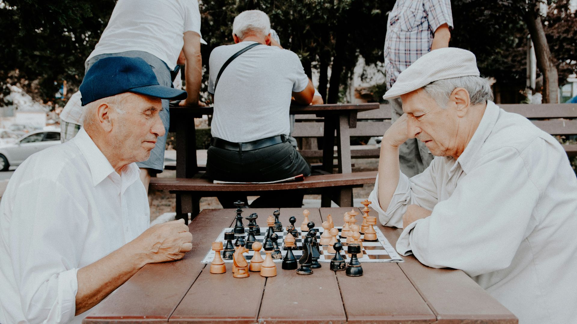 two men playing chess