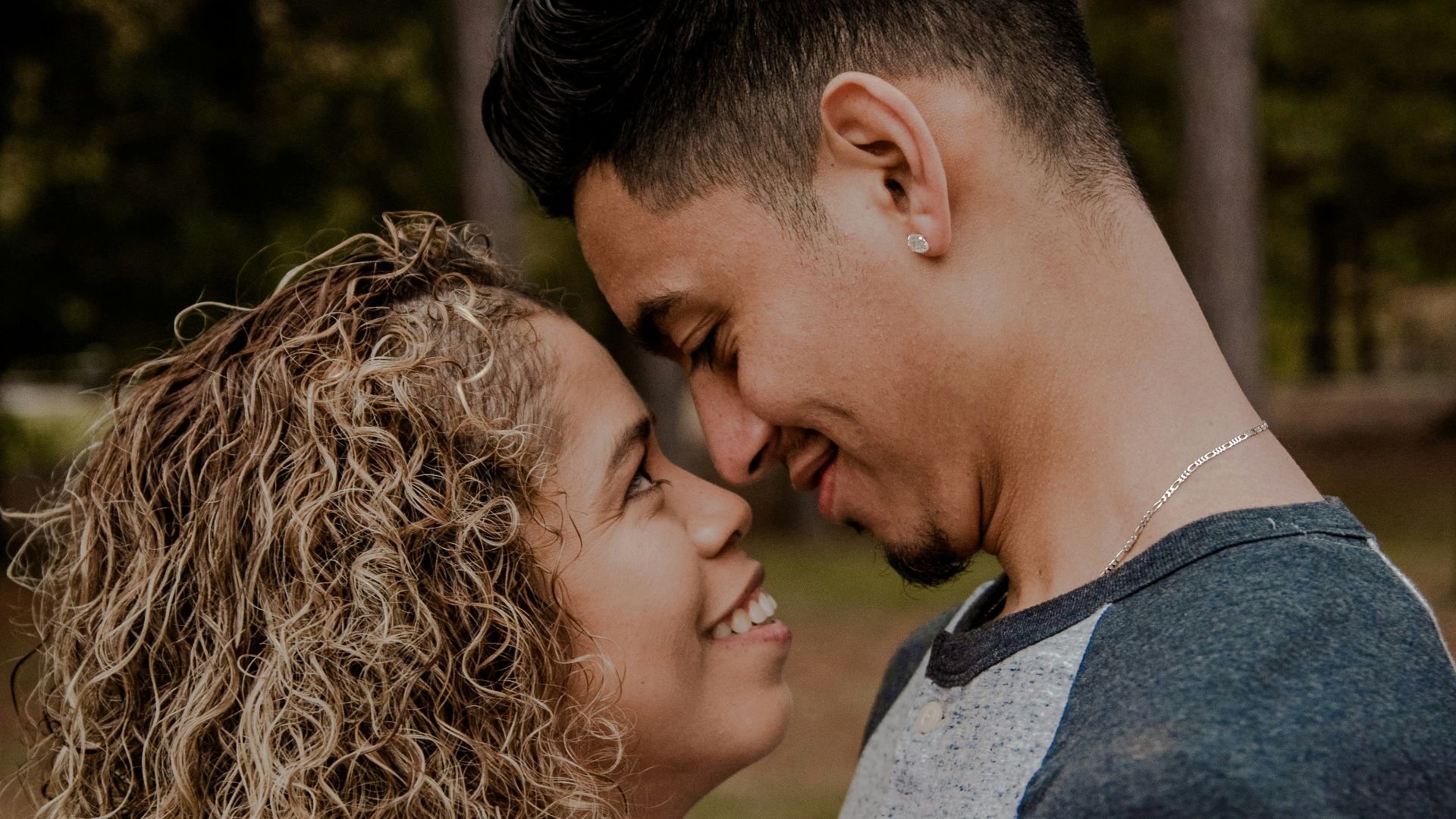 couple standing face to face closely to each other