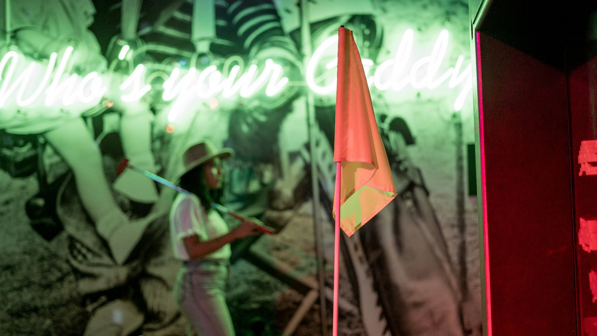 woman walking and holding walking cane