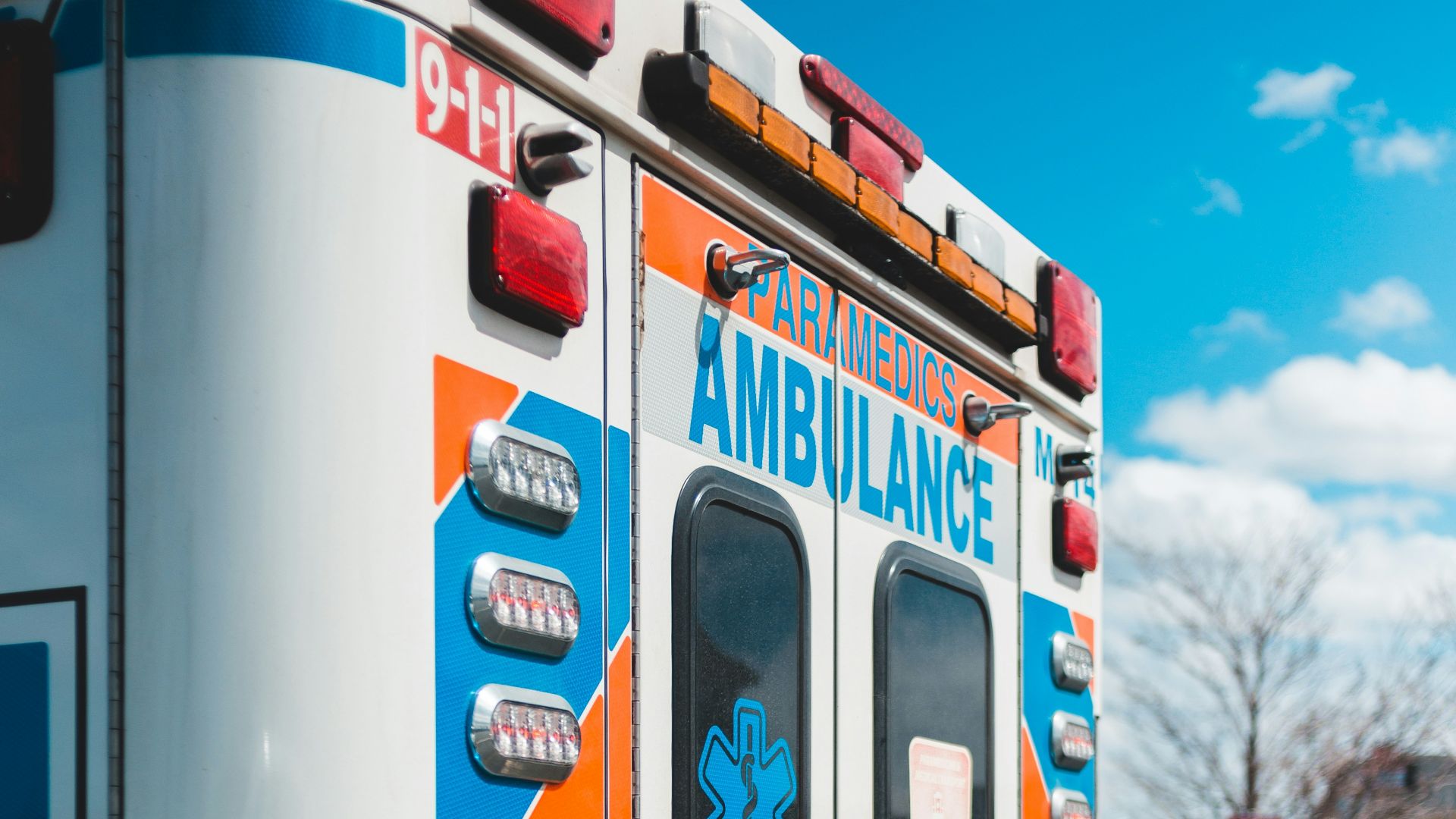 white red and blue van