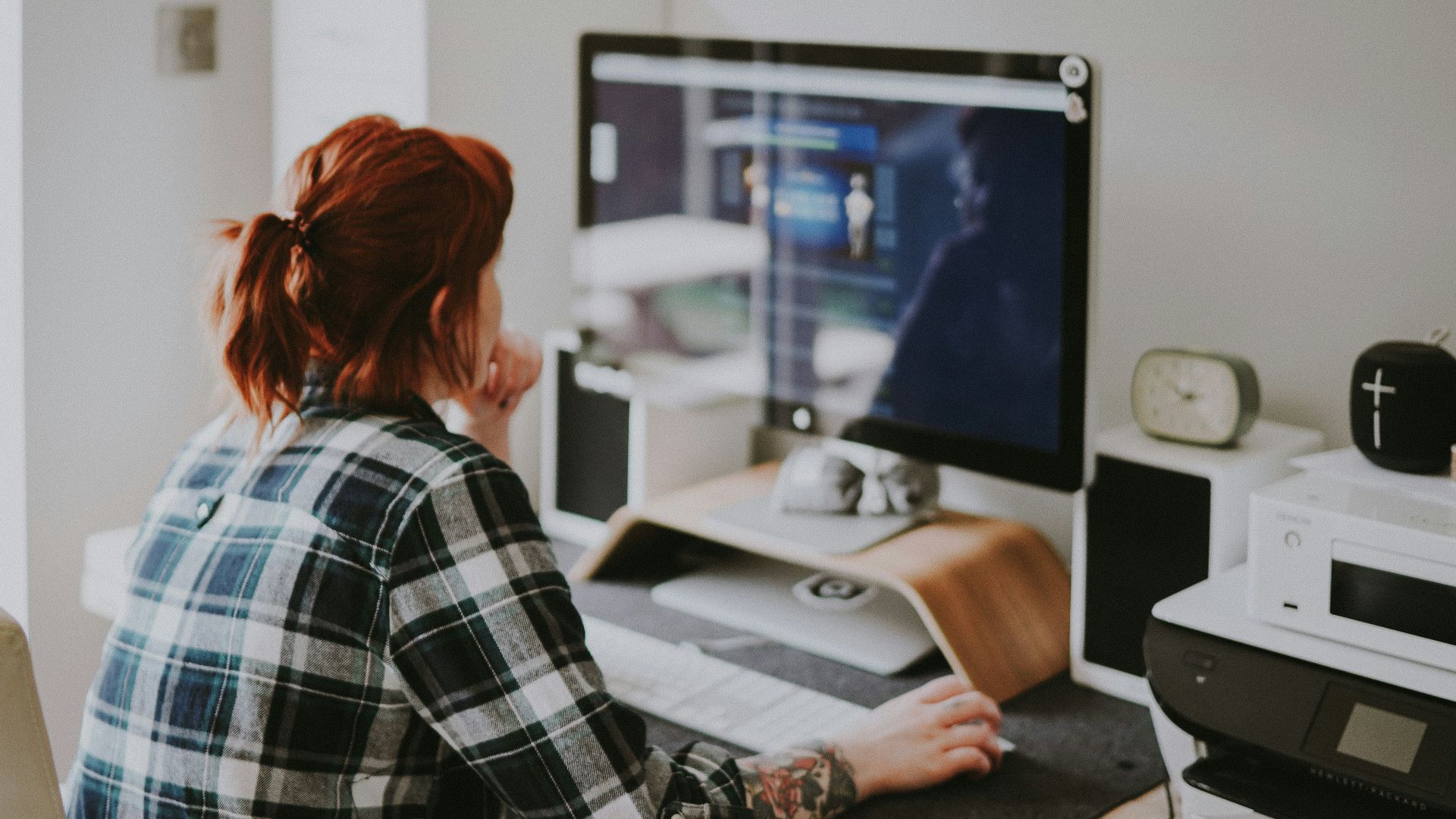 woman browsing on the internet