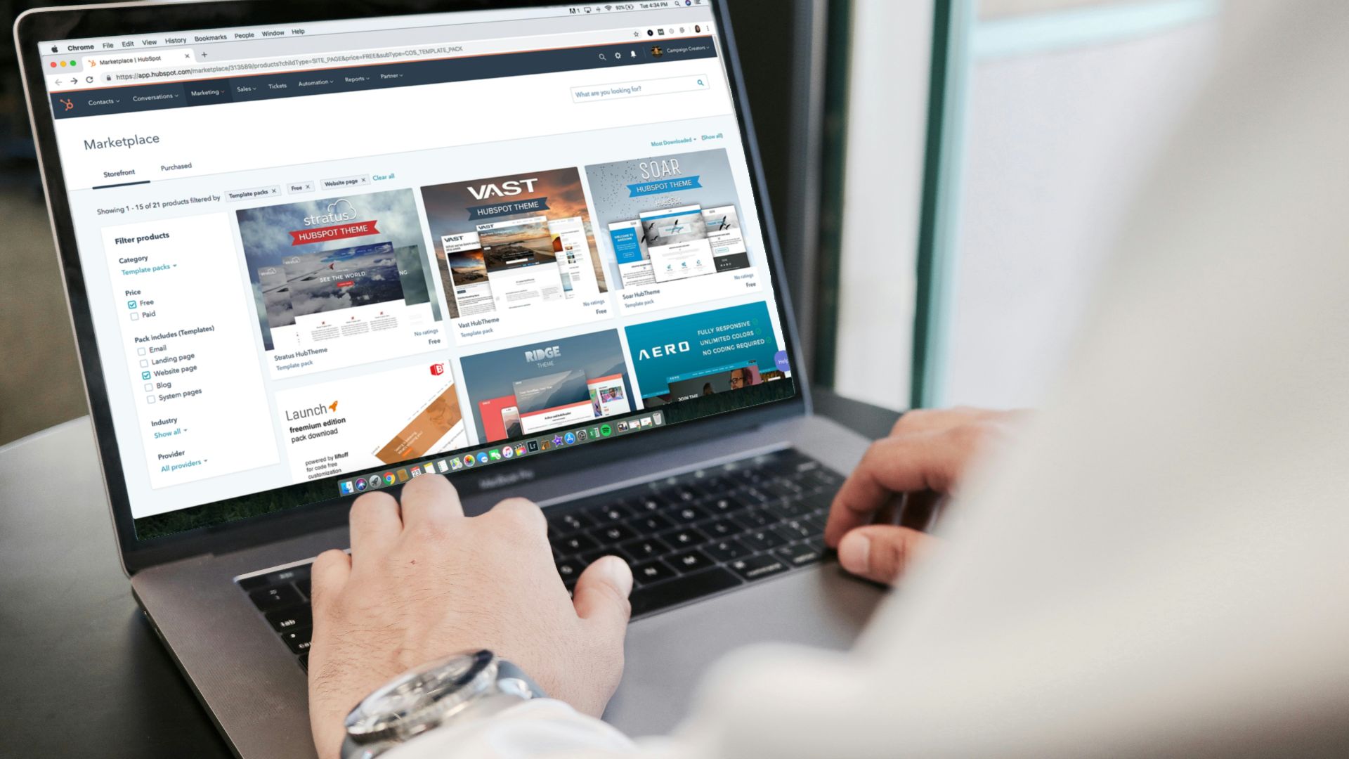 person using MacBook Pro