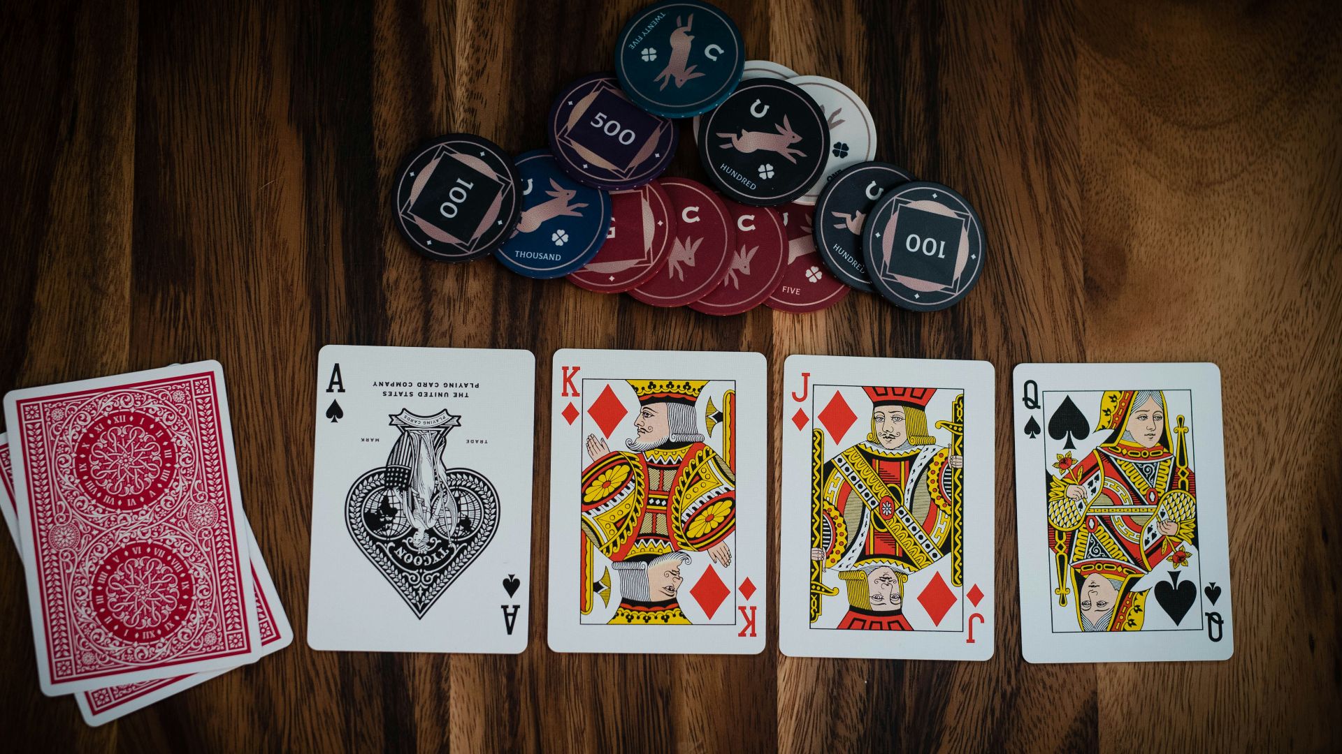 assorted-color playing cards