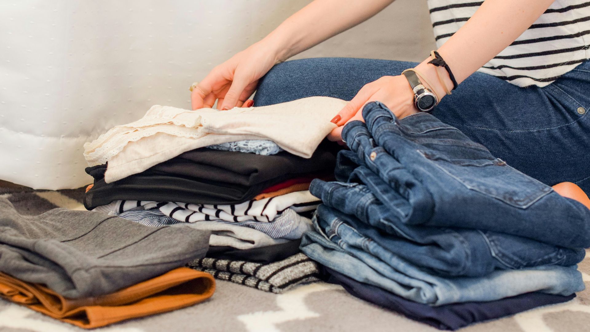 assorted-color apparels