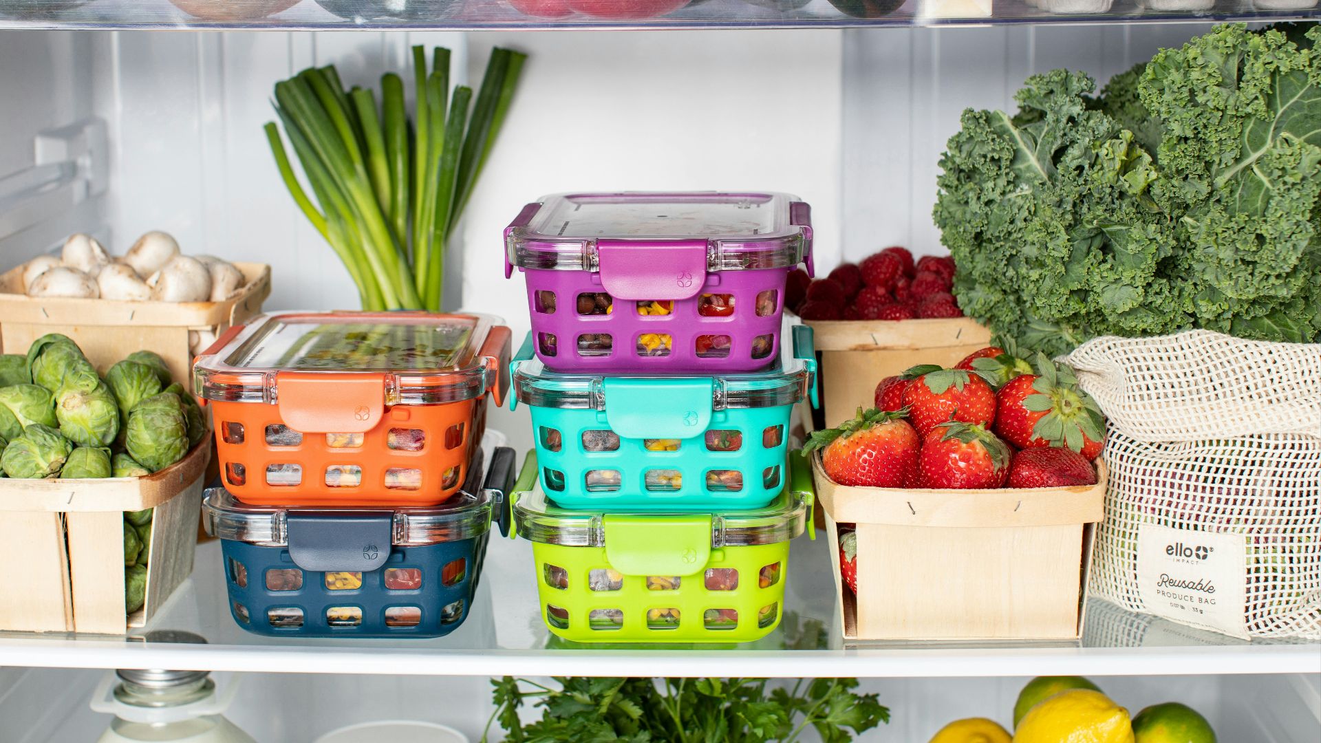 green and pink plastic container