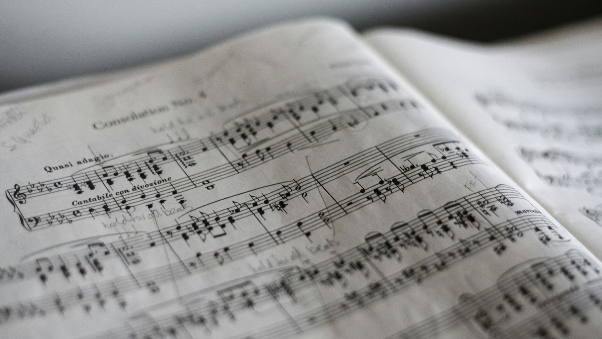 tilt selective photograph of music notes