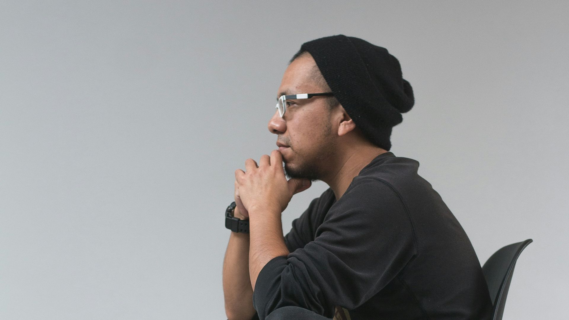 man sitting on chair