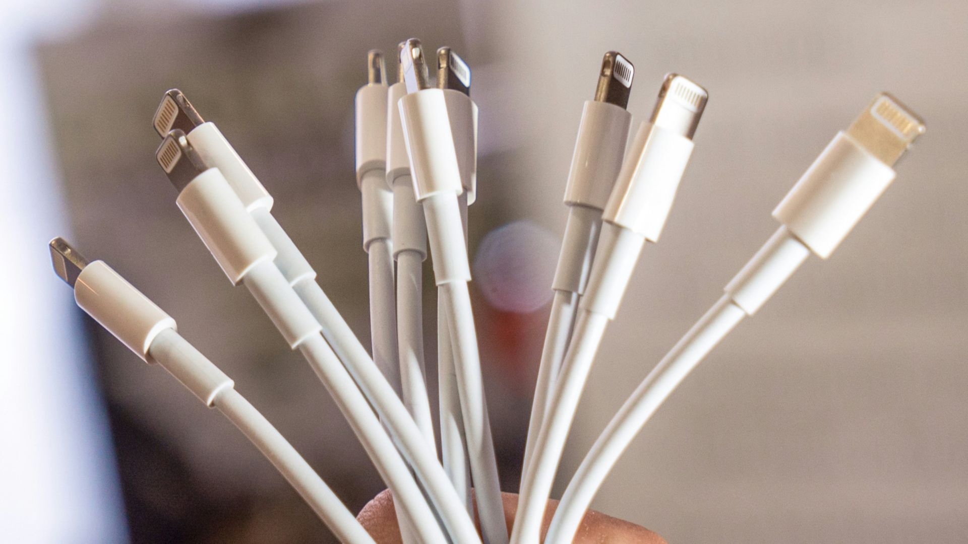 white 8 pin lightning cable