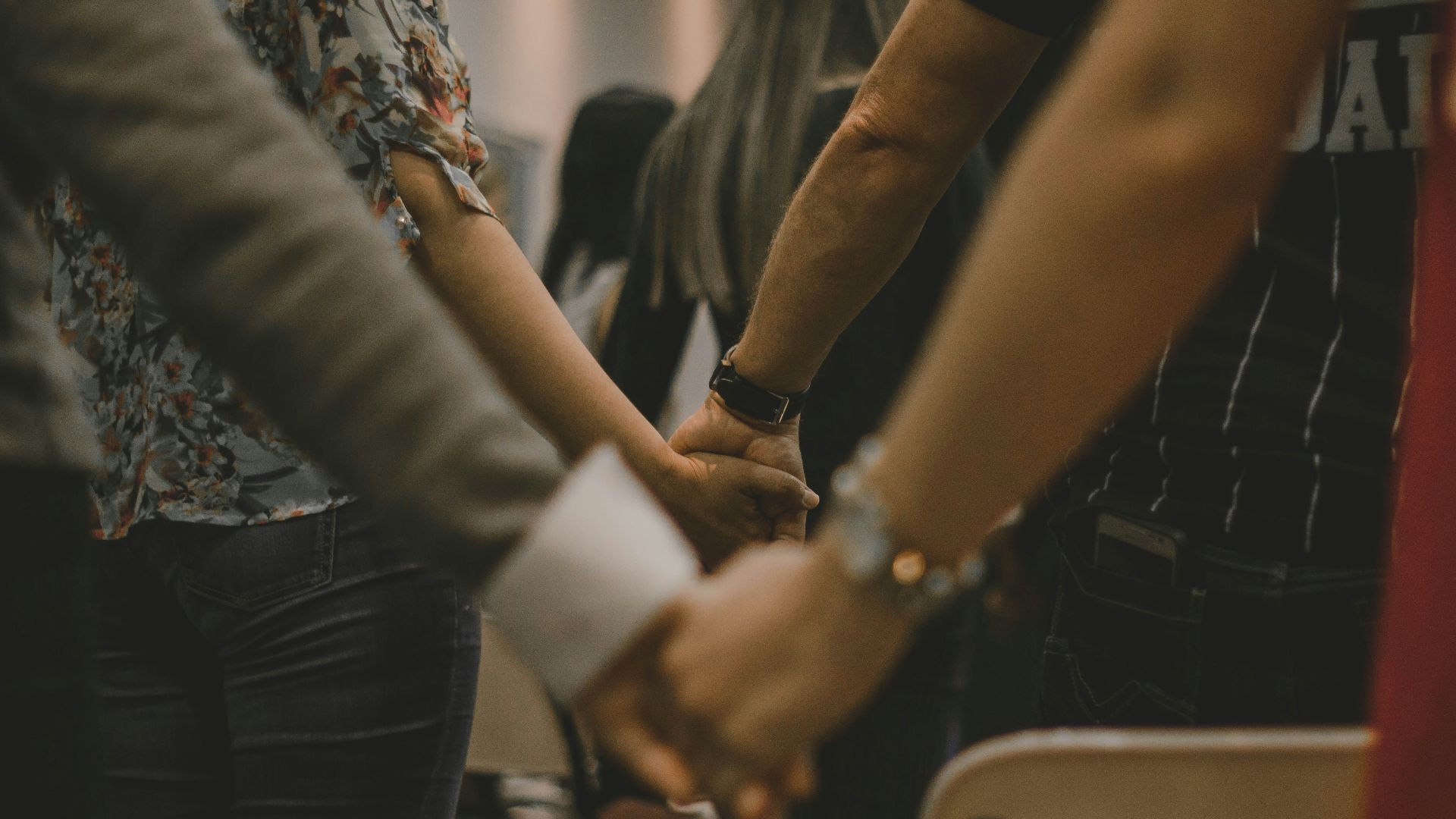 couples holding hands