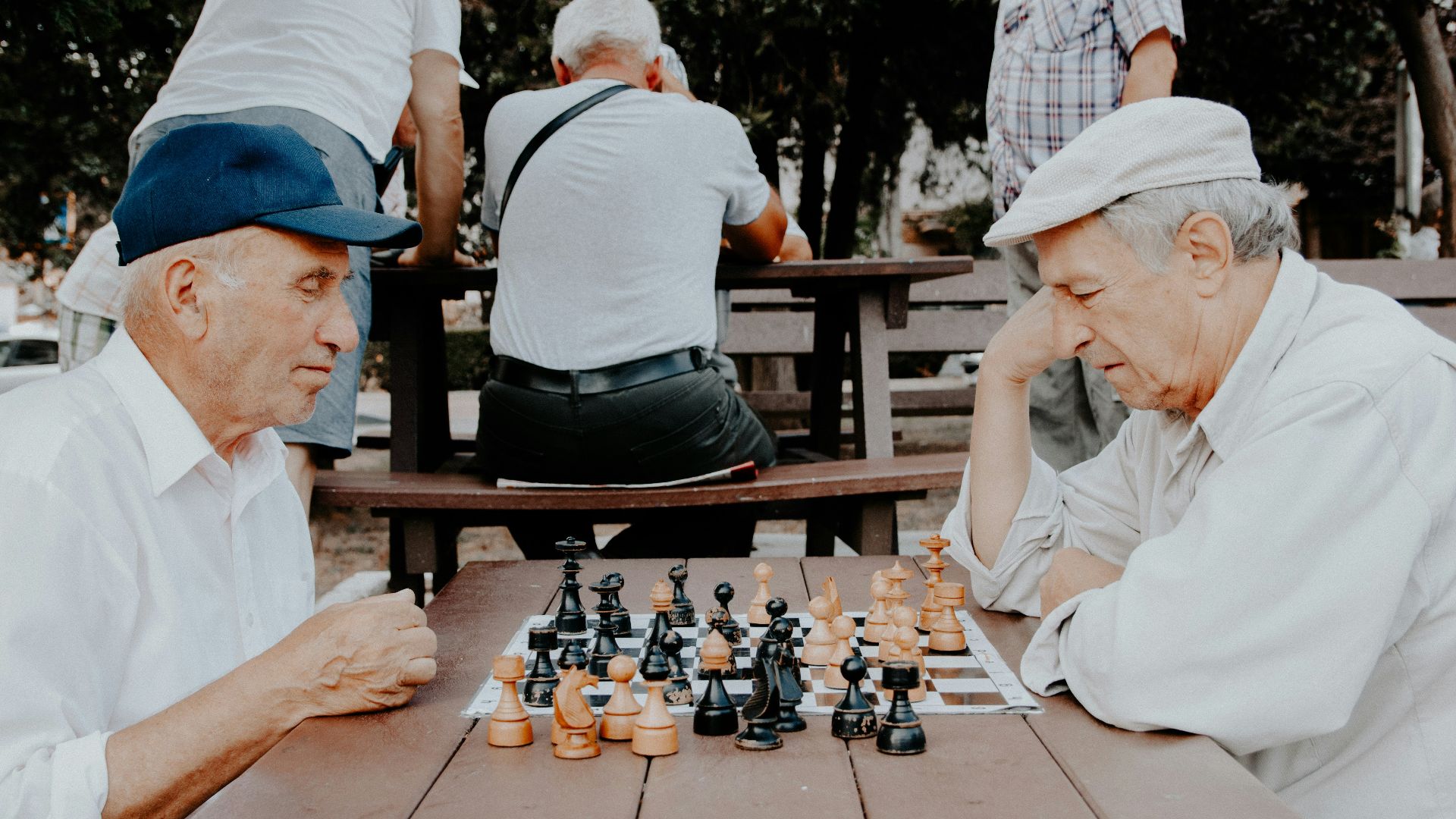 two men playing chess