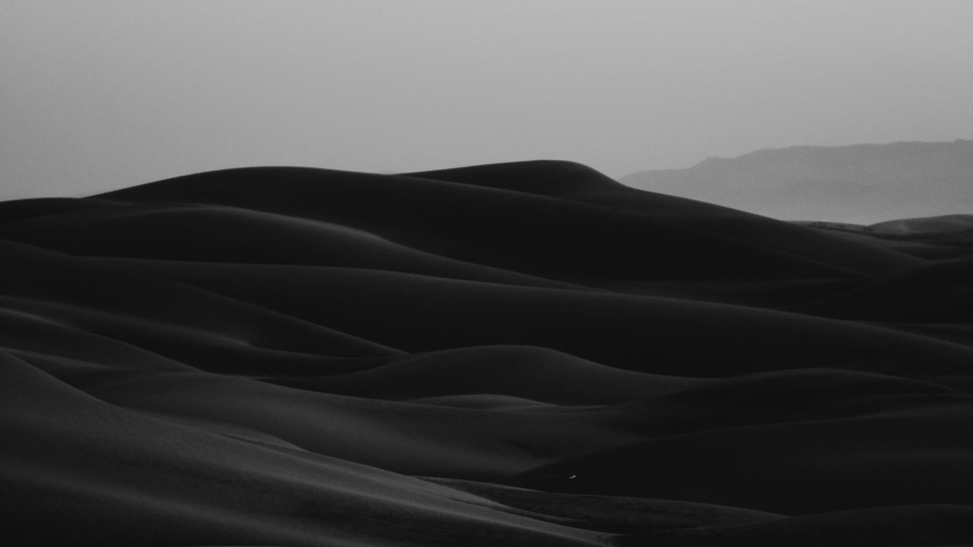grayscale photo of desert