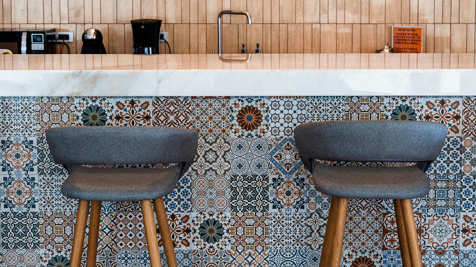 black round bowl on brown wooden seat