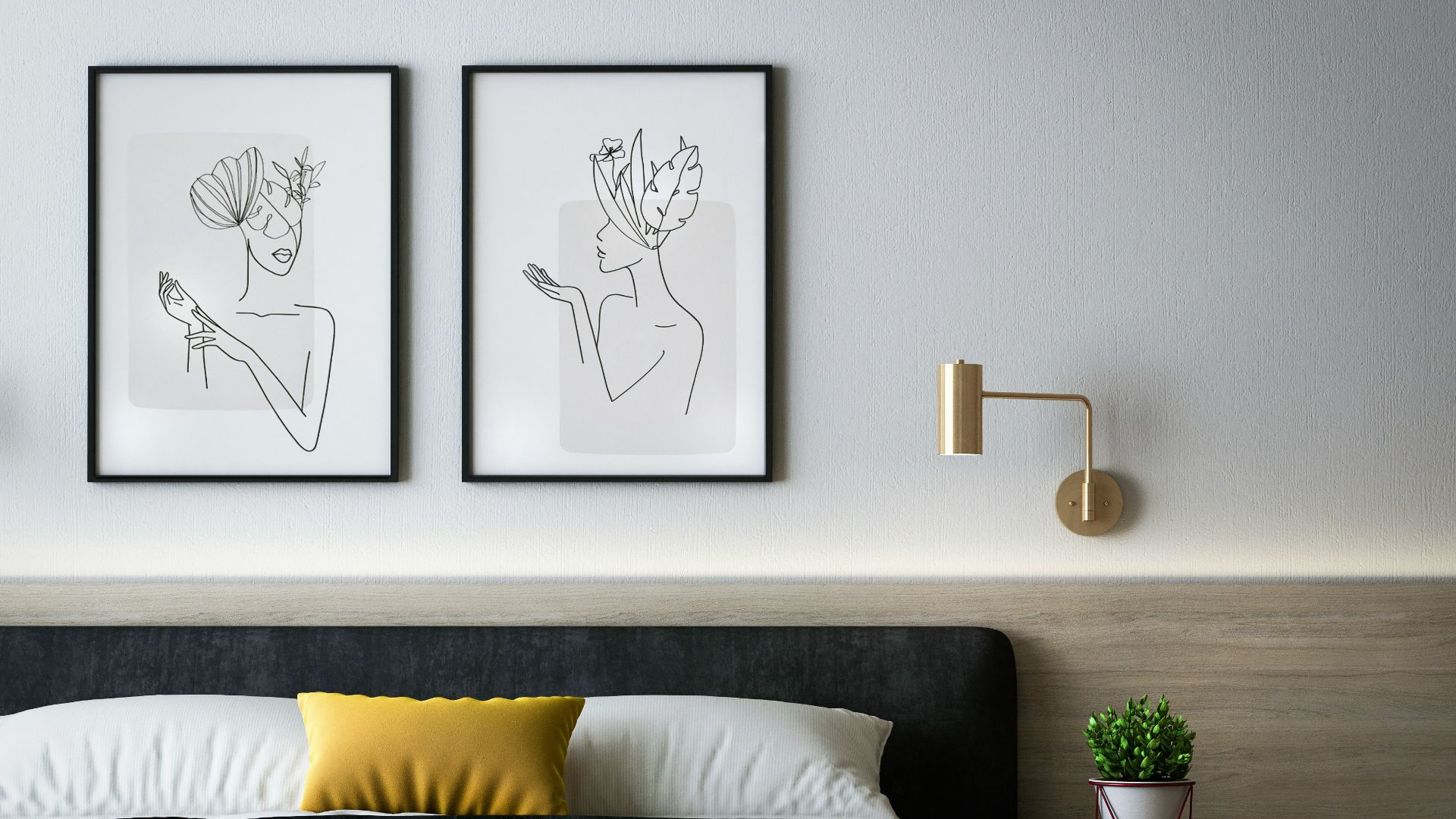 black and white bed linen