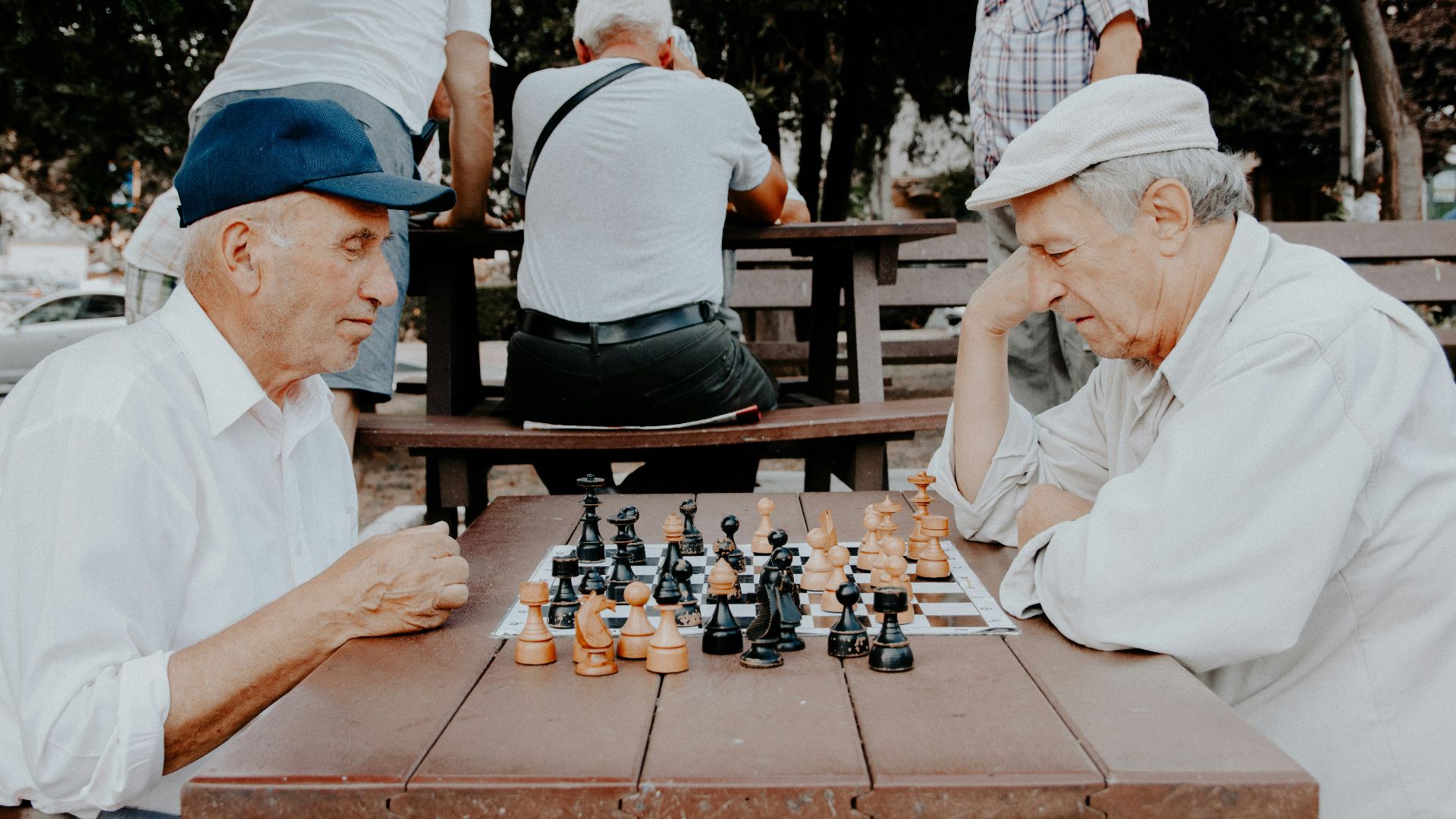 two men playing chess