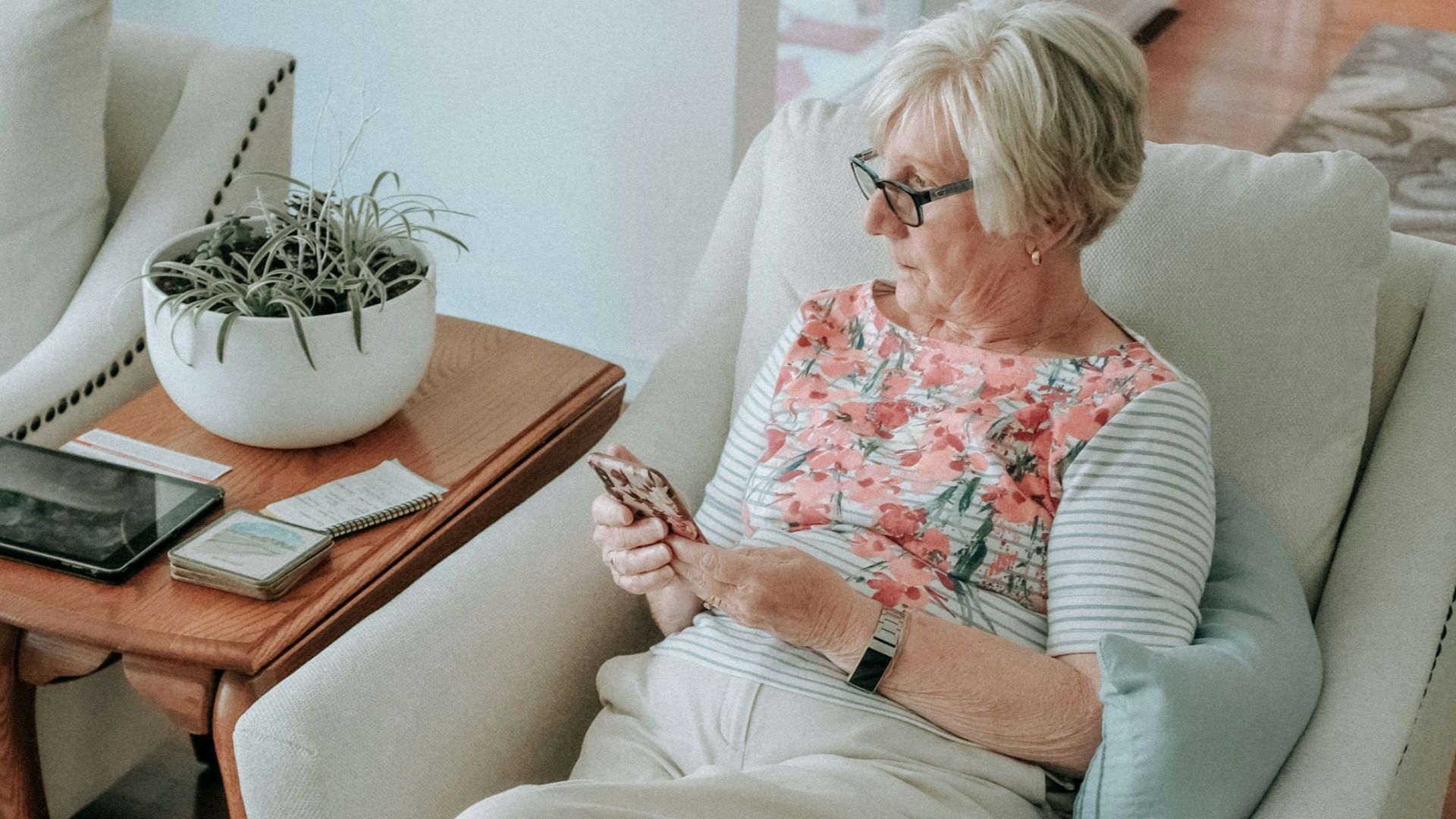 a person sitting in a chair