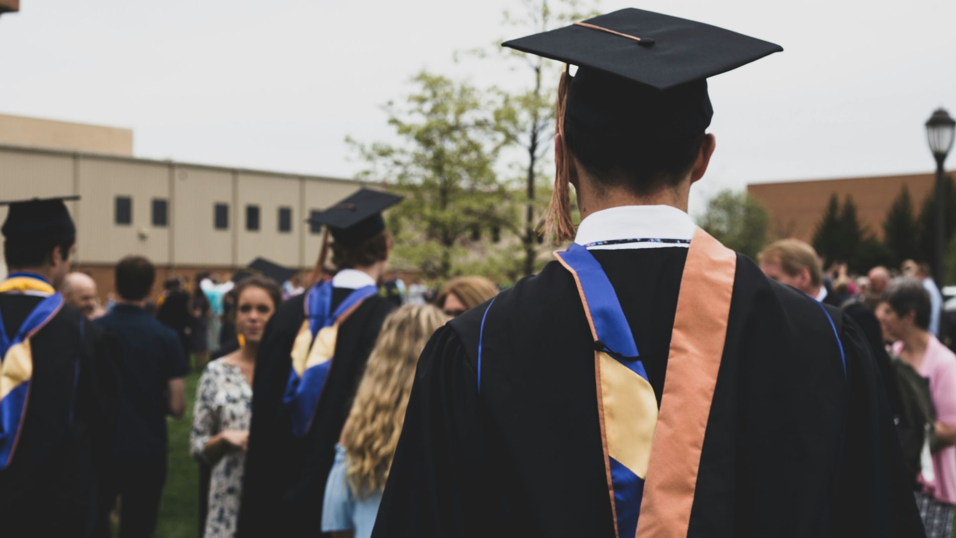 man wearing academic gown
