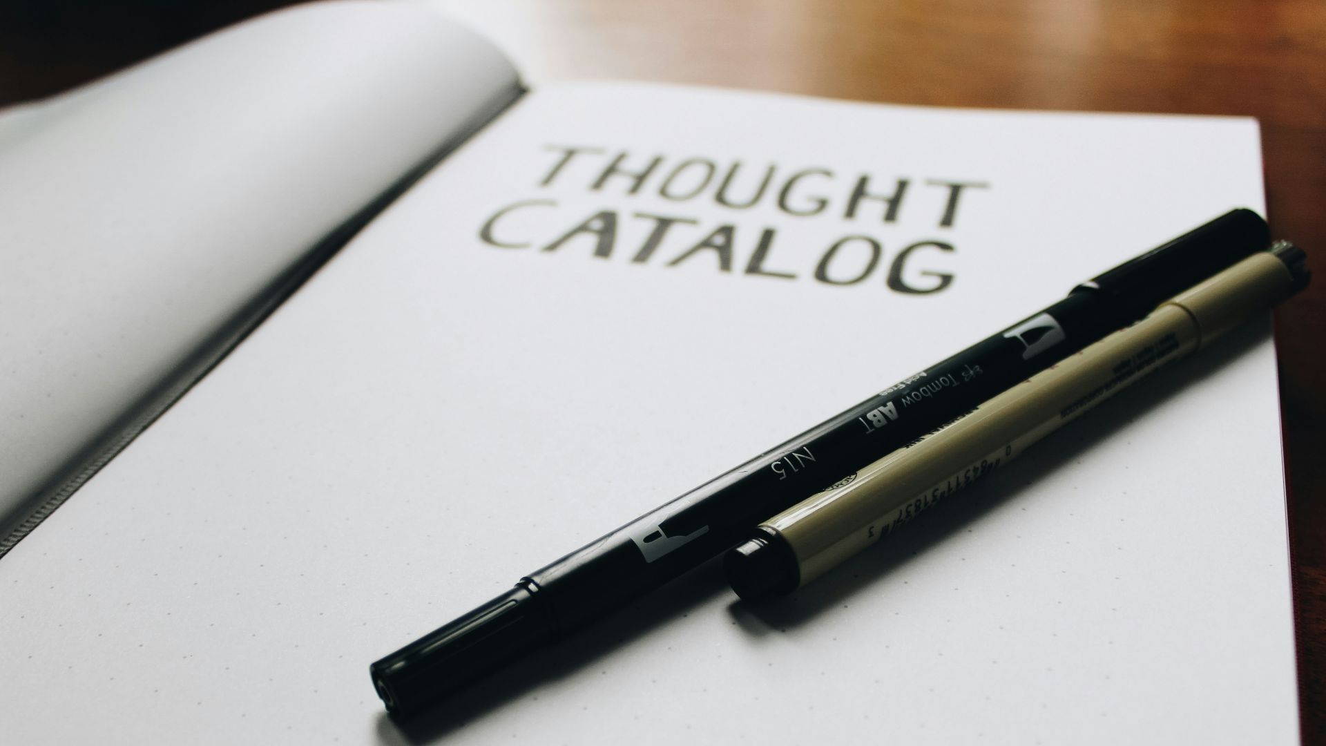 close-up photo of Thought Catalog book
