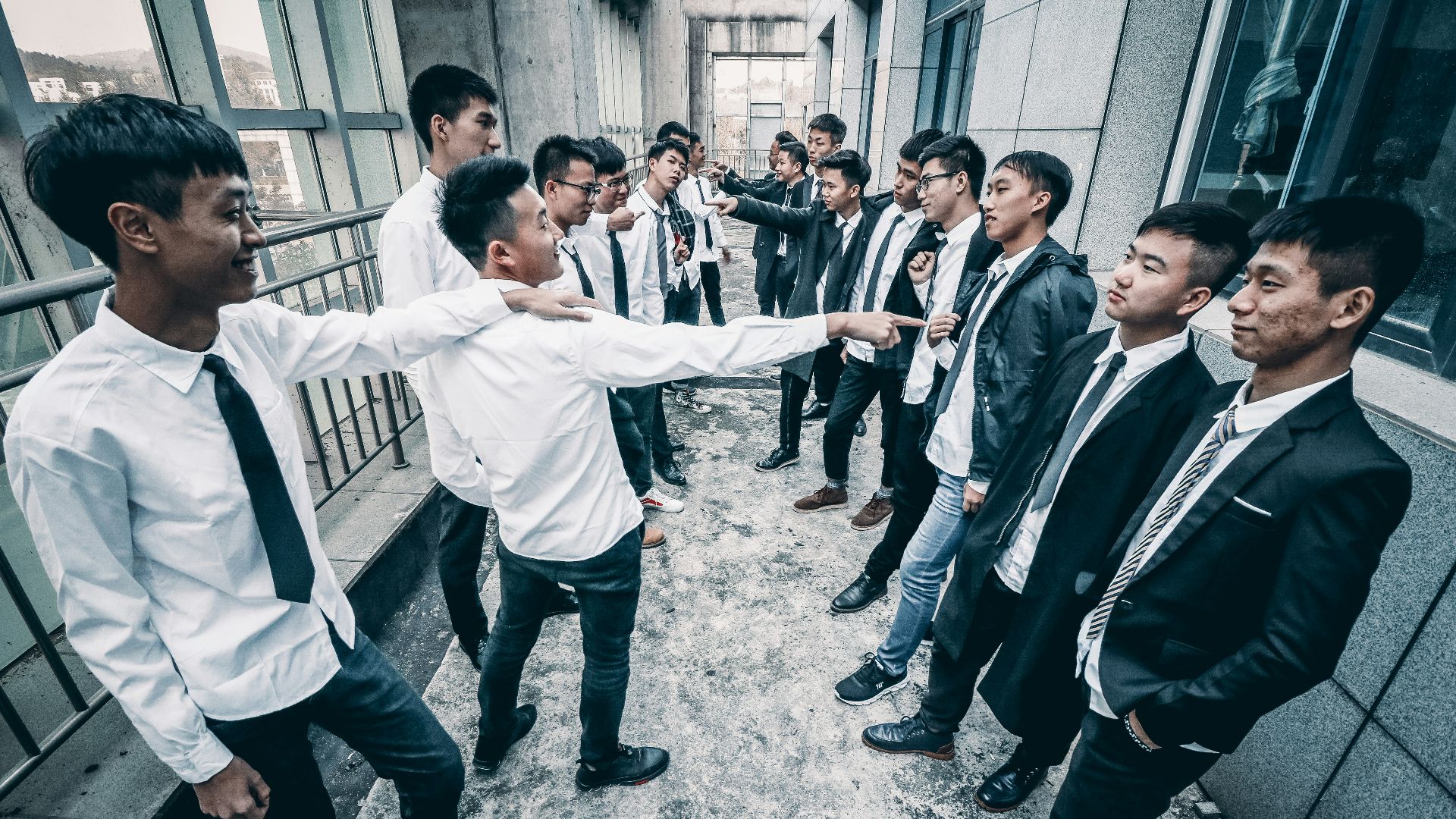 group of man gathering inside room