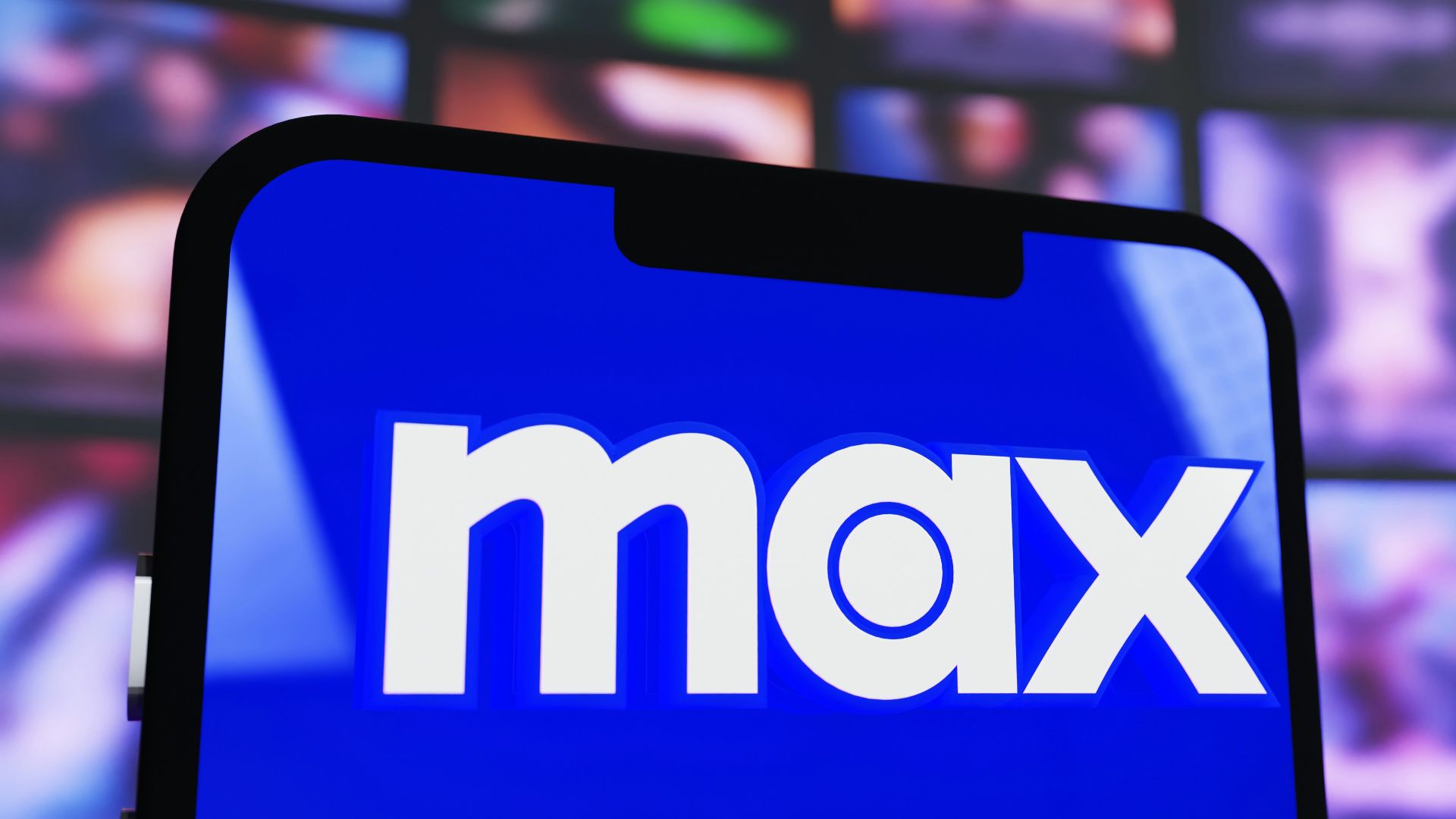 a close up of a cell phone with the logo on it