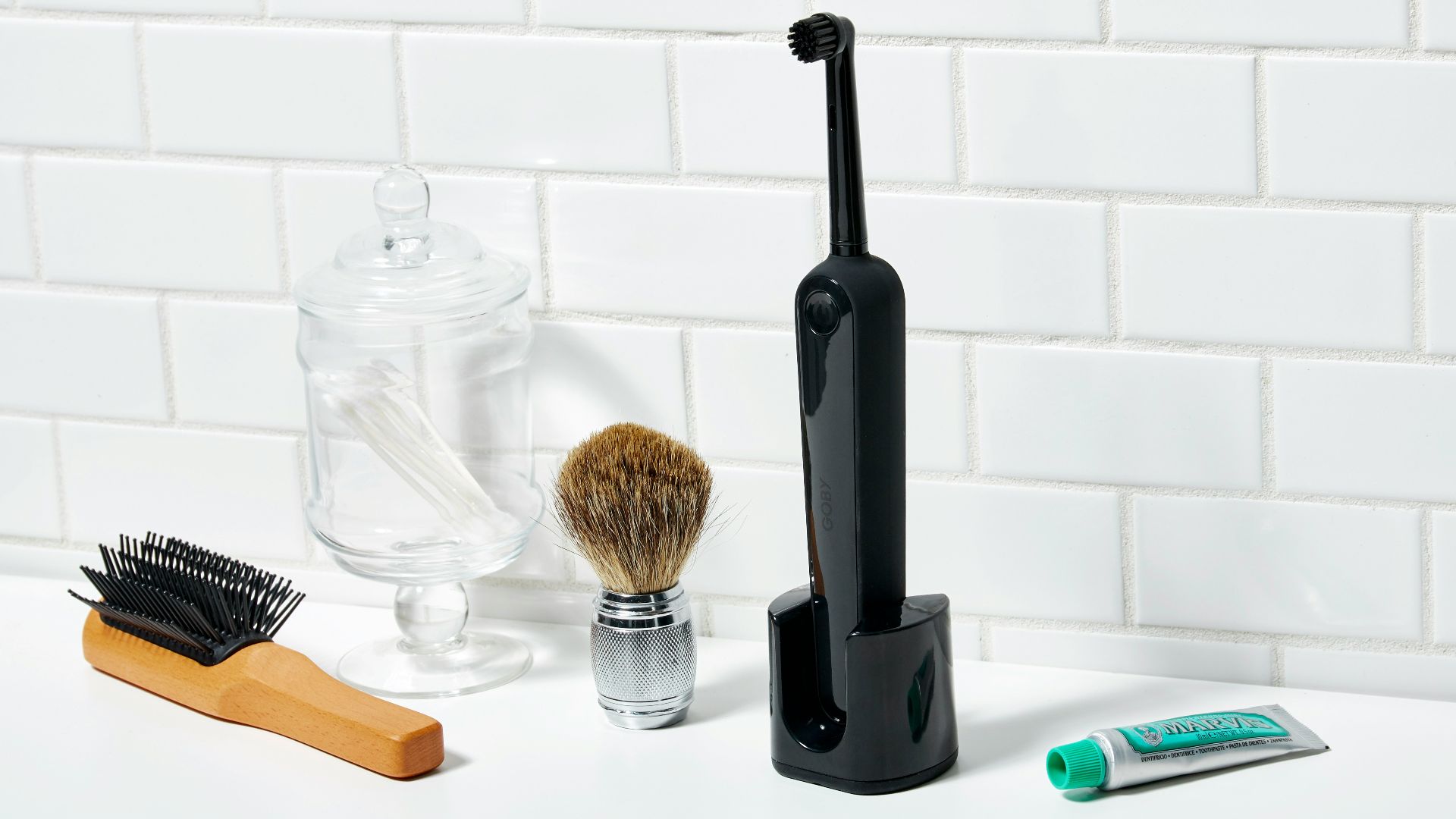 black electric toothbrush