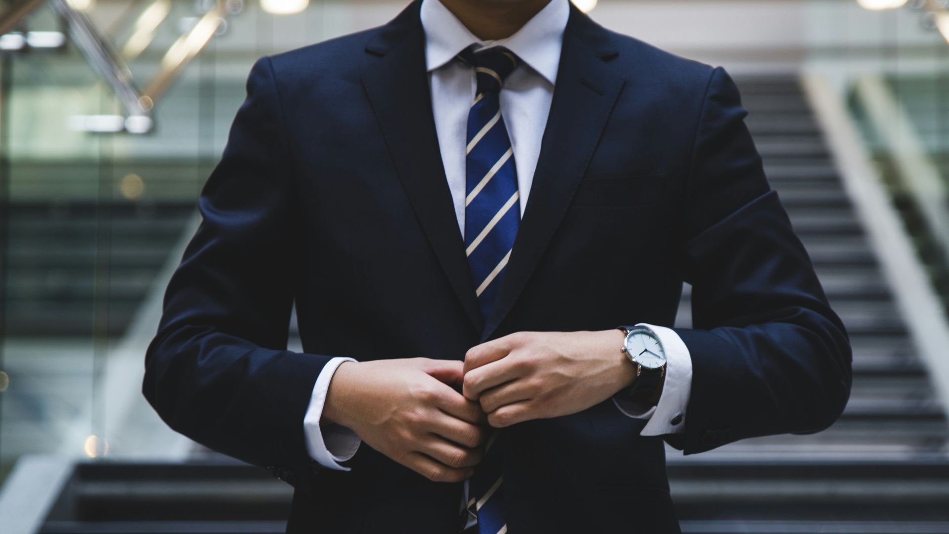 person standing near the stairs