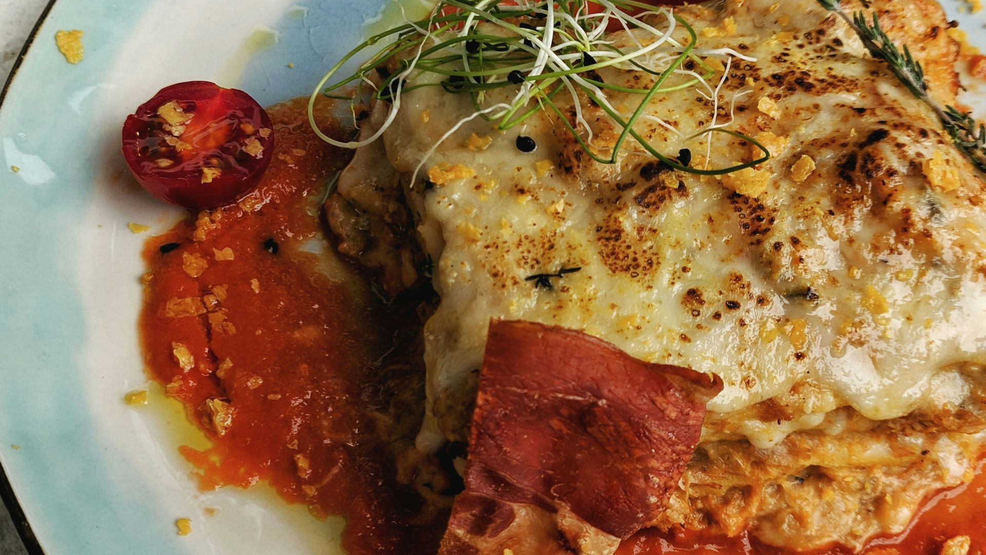 cooked food with sauce