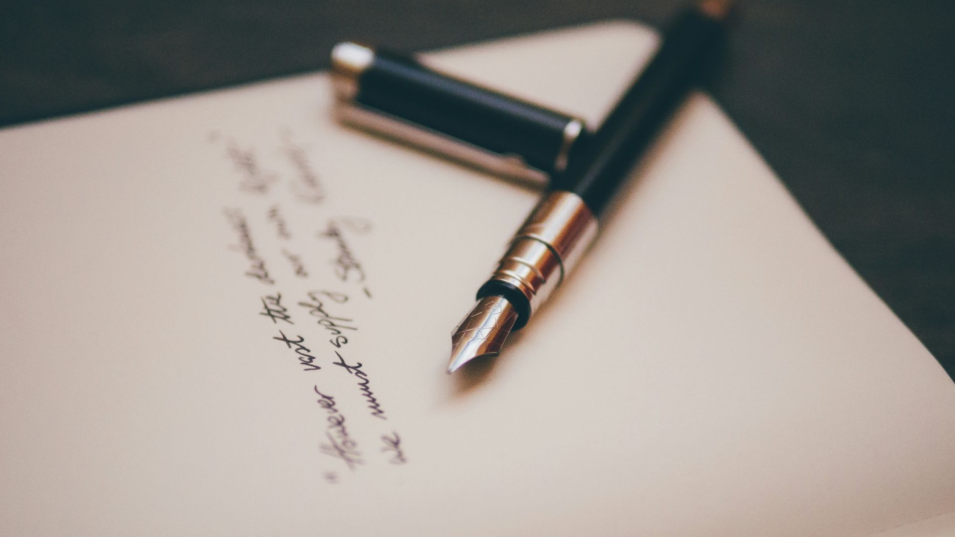 black and silver fountain pen