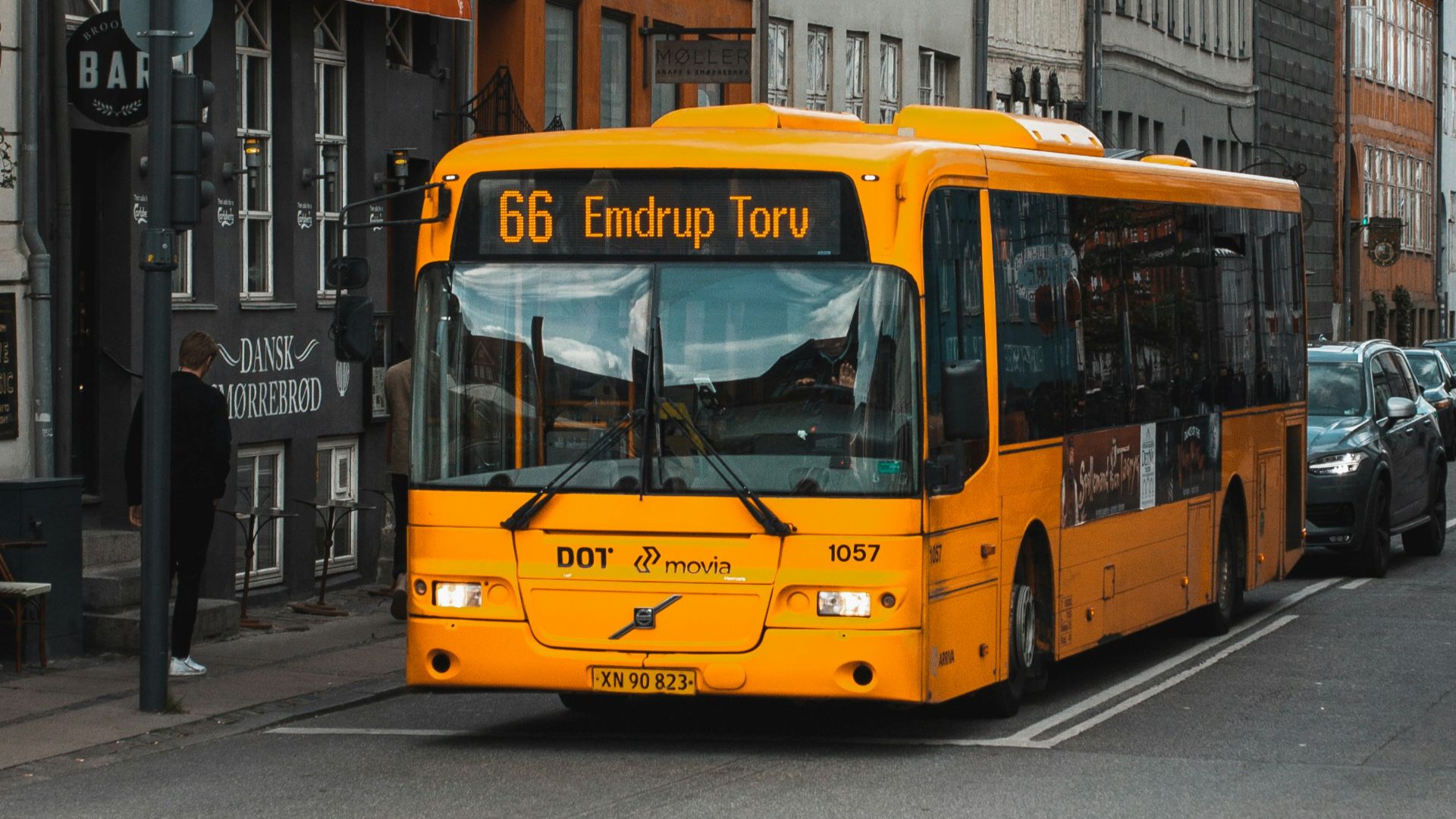 yellow and black bus on road at daytime