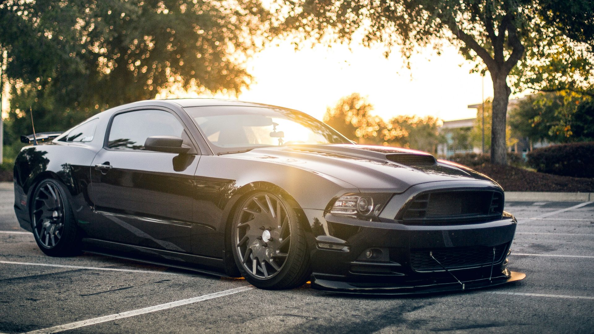 black Ford Mustang GT