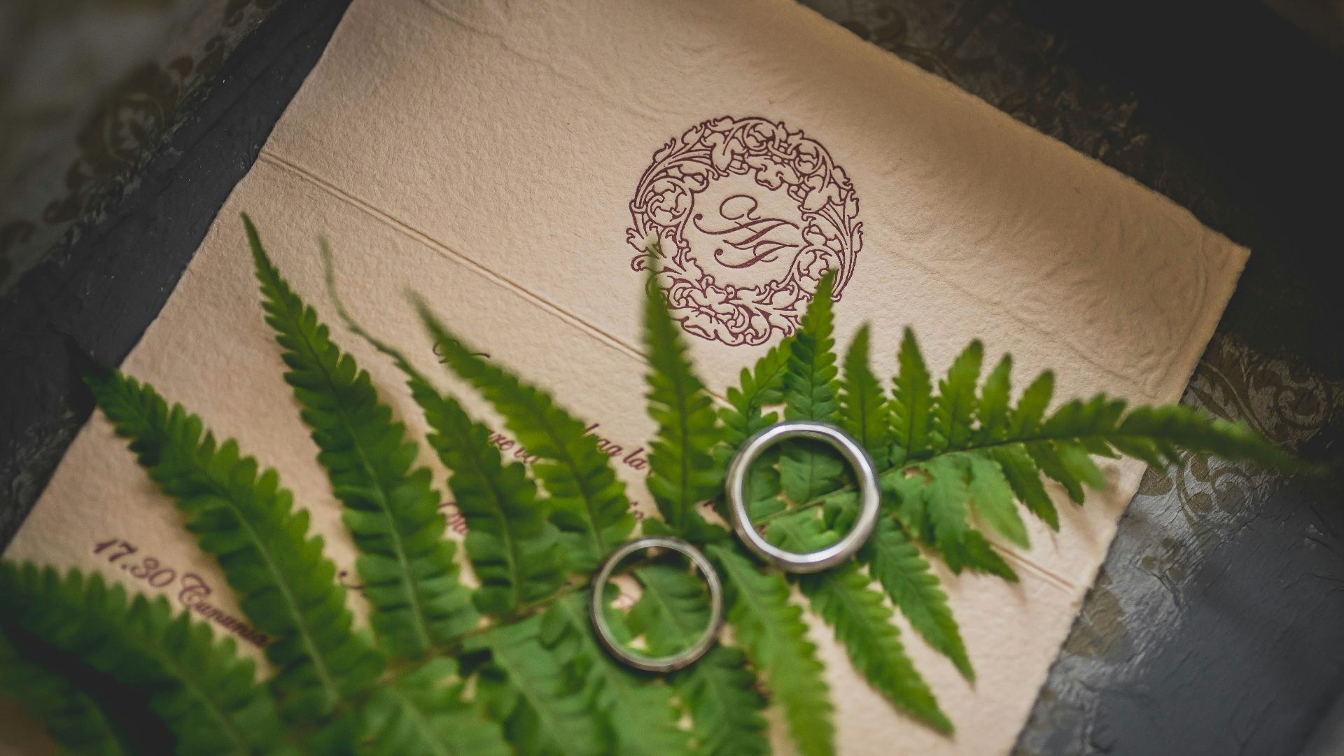 two silver-colored rings
