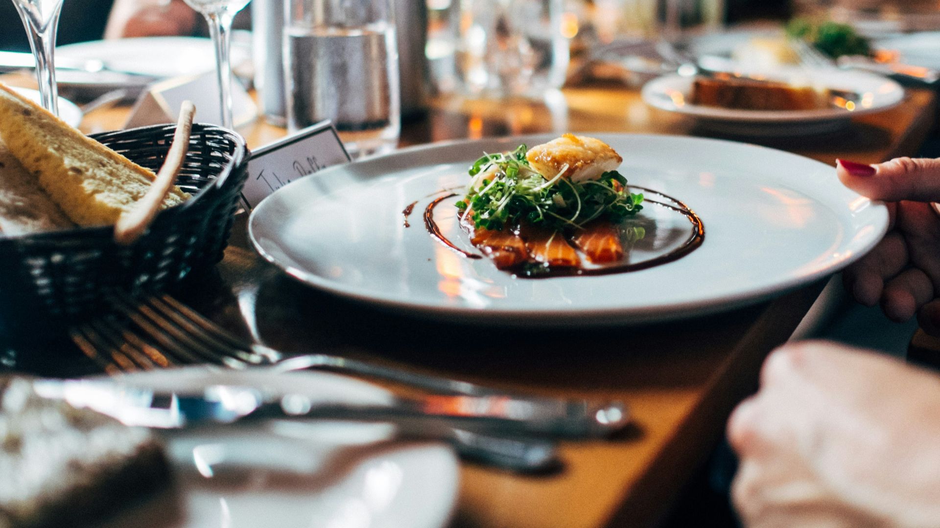 dish on white ceramic plate