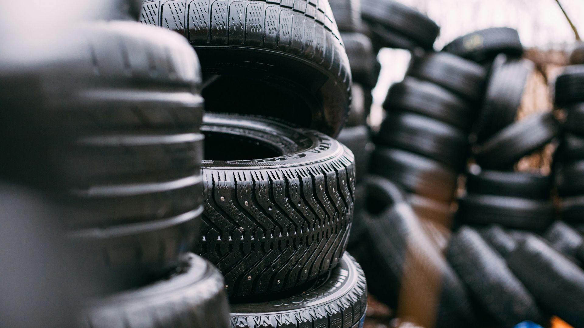 piles of car tires