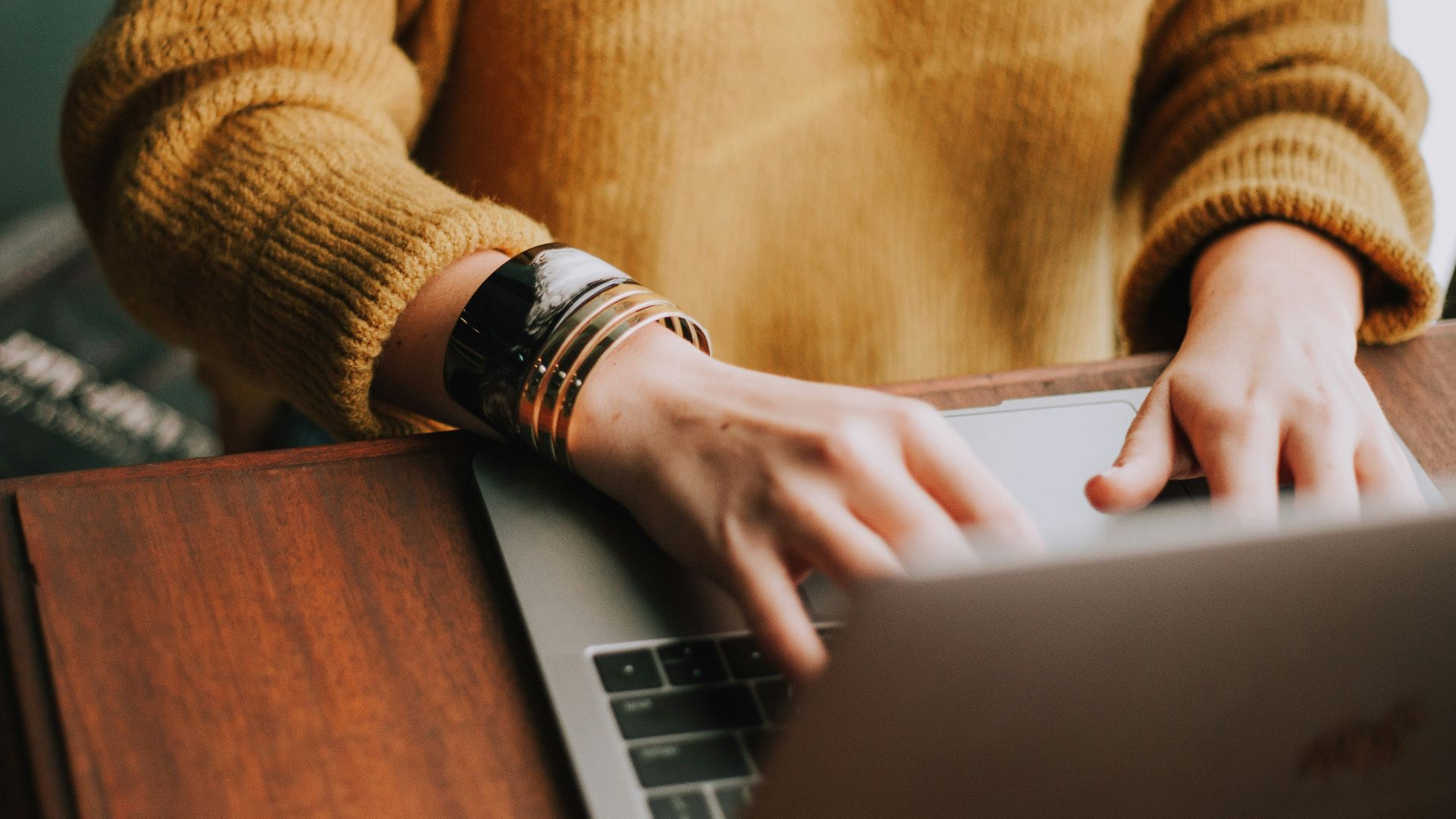 person using laptop computer