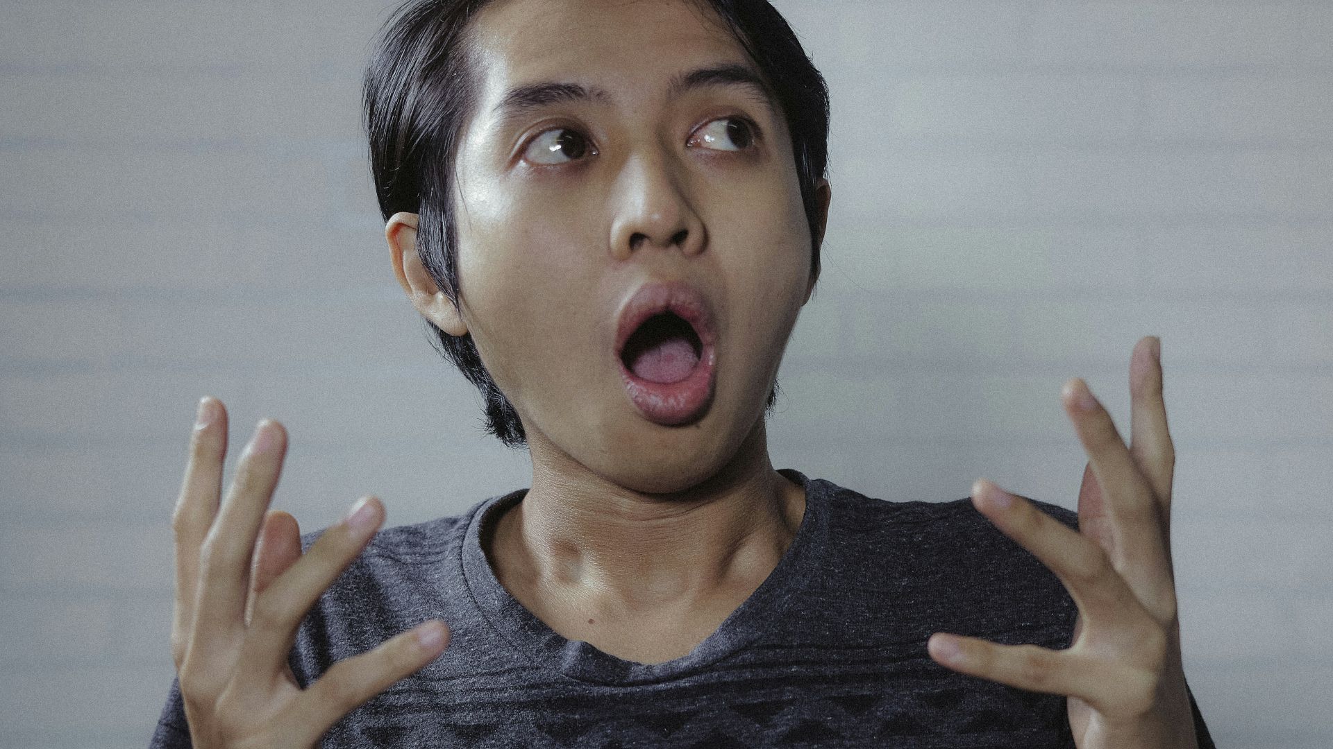 woman in black and gray crew neck shirt