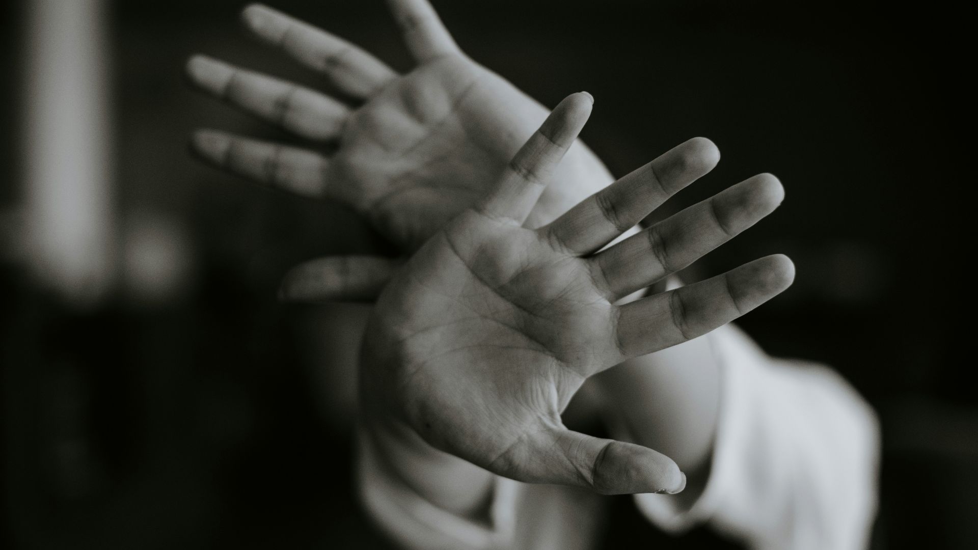 person stretching their hands