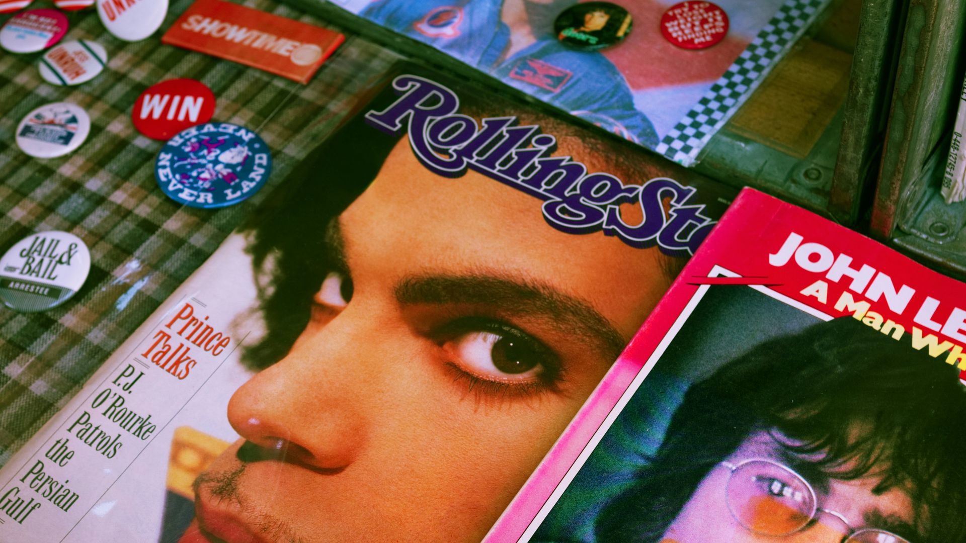 a close up of a magazine on a table