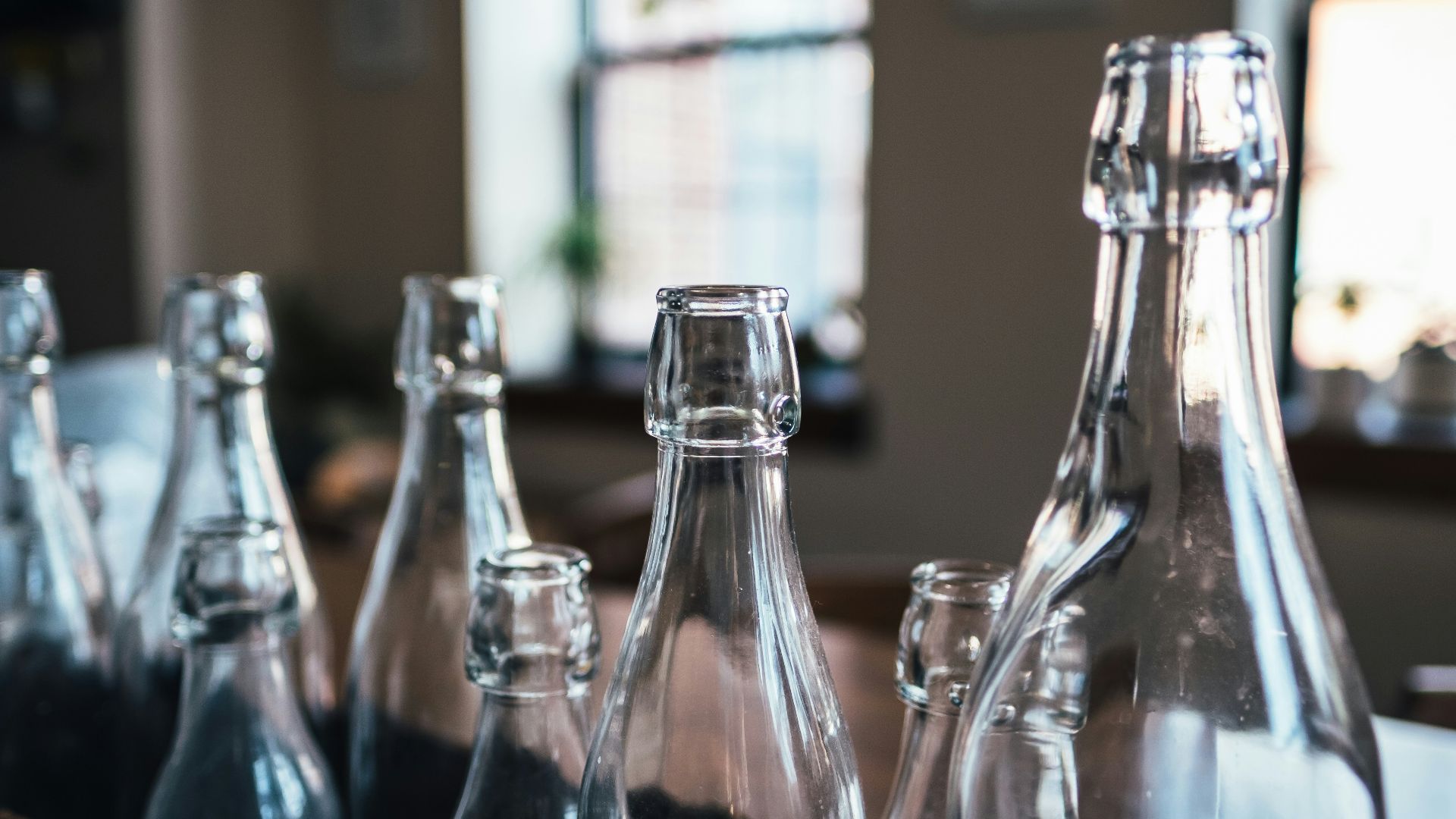 photography of glass bottles