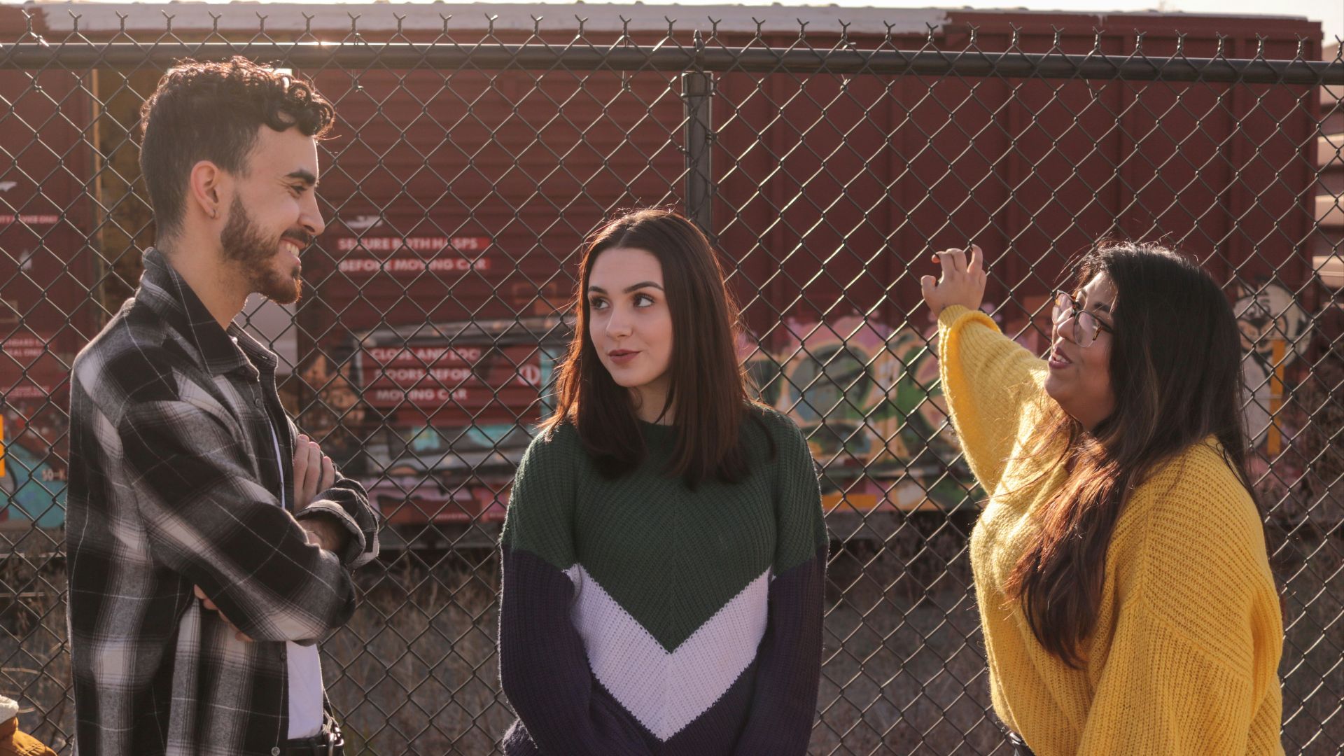 two women looking at