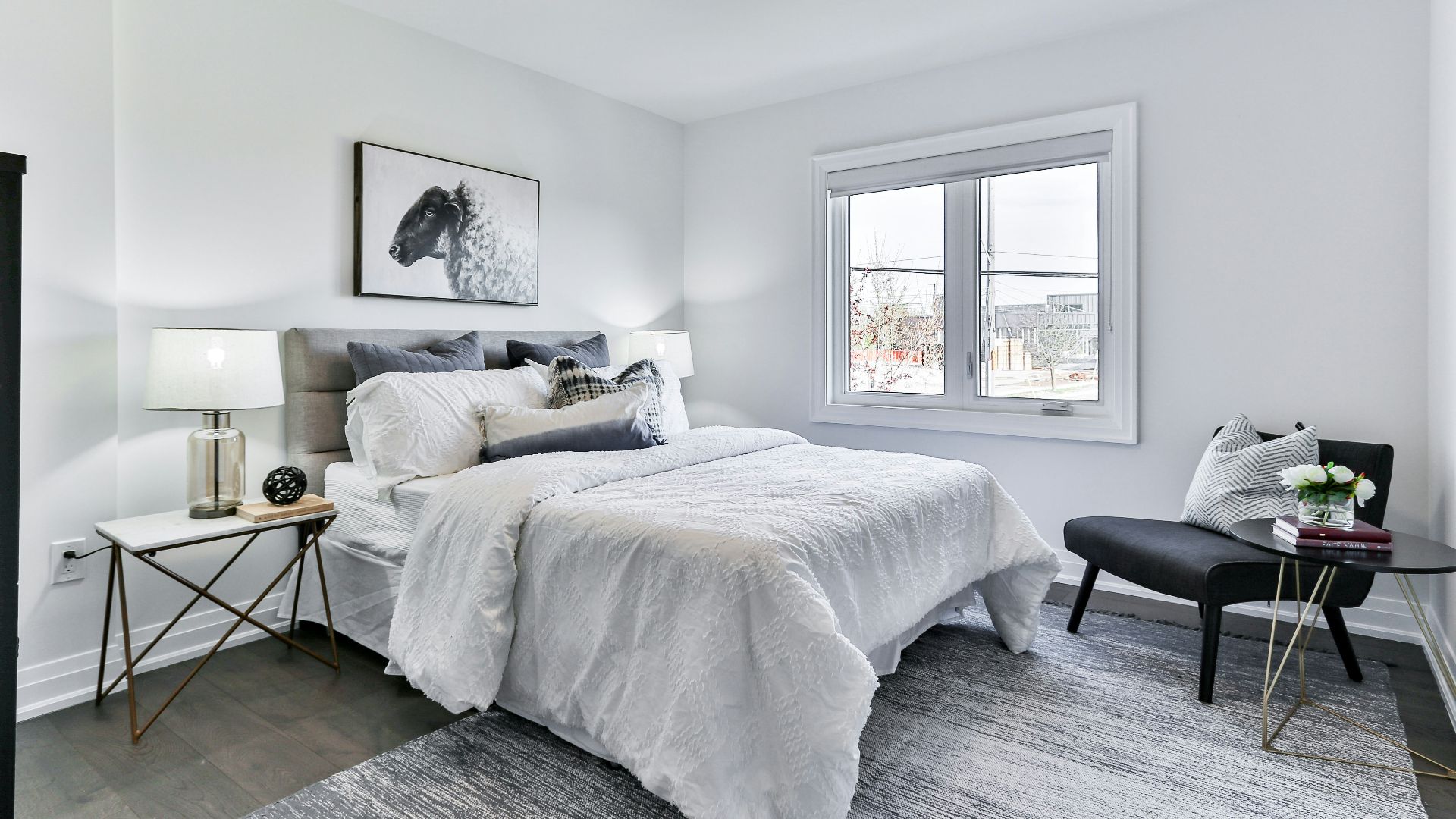 white bed linen on bed